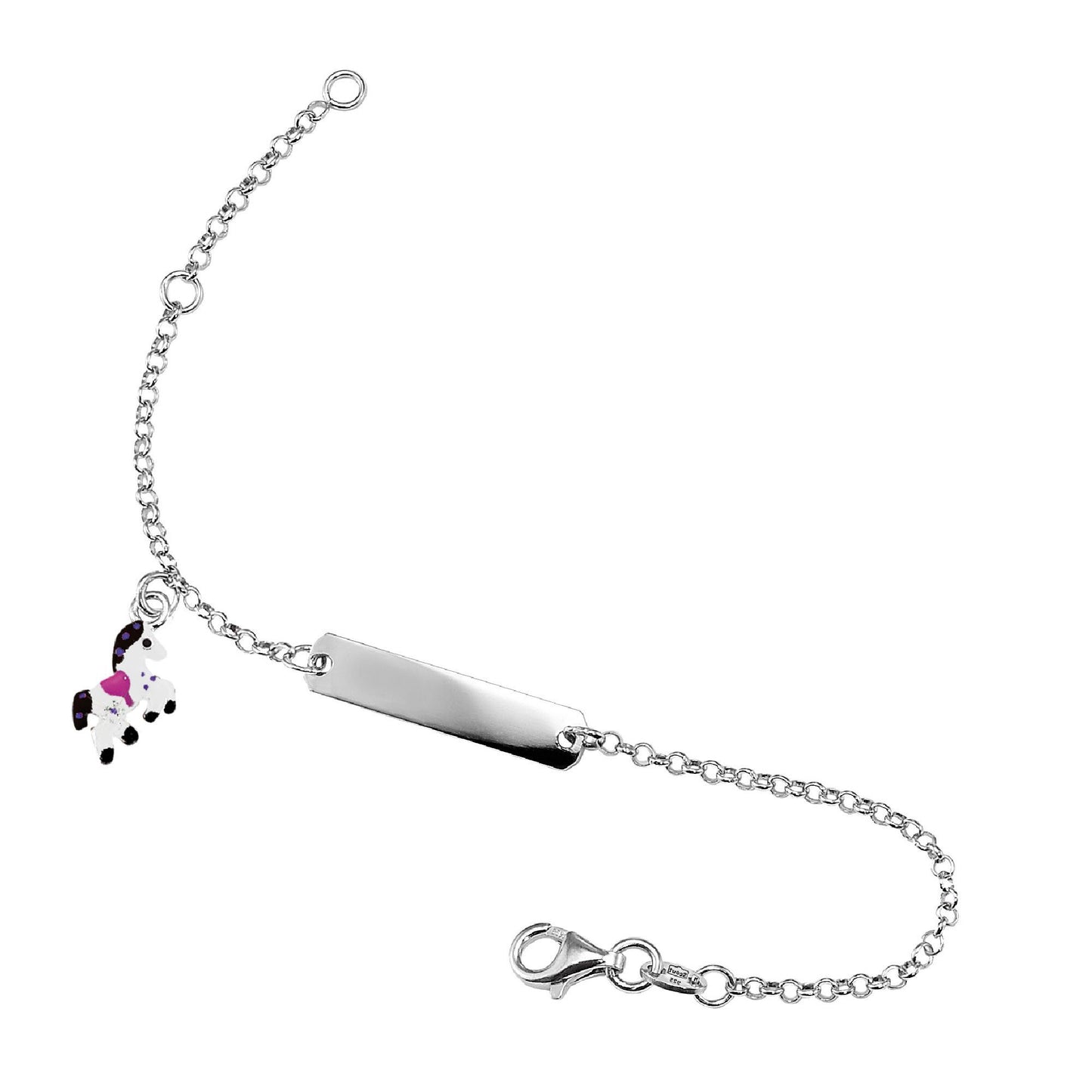 Armband Ankerkette 925/- Sterling Silber rhodiniert 14+3cm