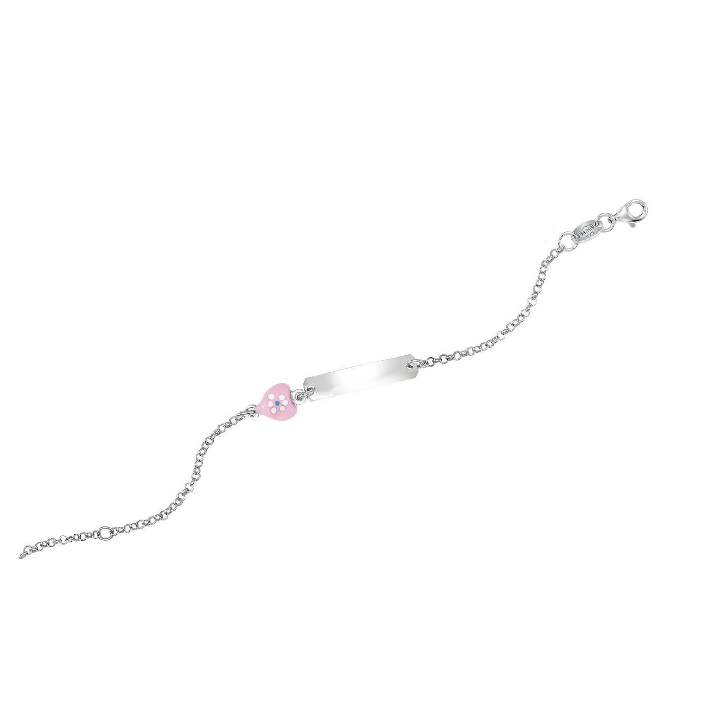 Armband Ankerkette 925/- Sterling Silber rhodiniert 14+3cm