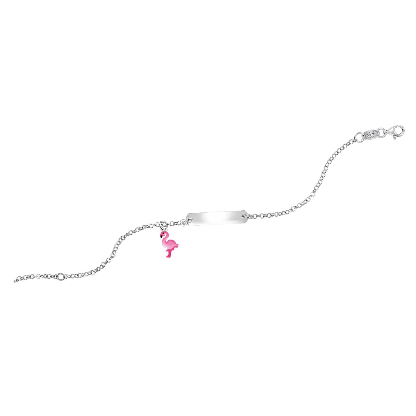 Armband Ankerkette 925/- Sterling Silber rhodiniert 14+3cm