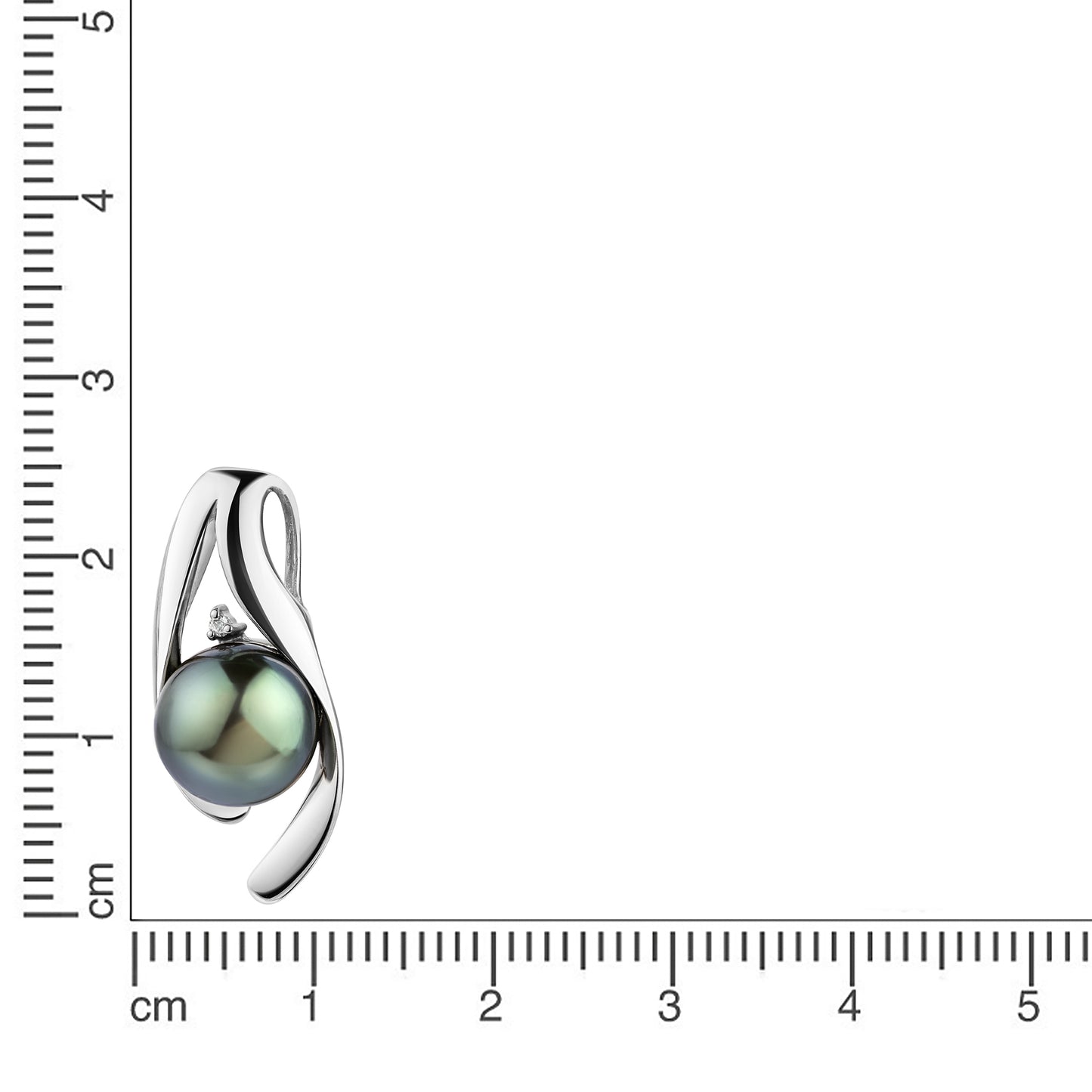 Anhänger 585/- Gold 2,6cm Diamant 0,01ct.