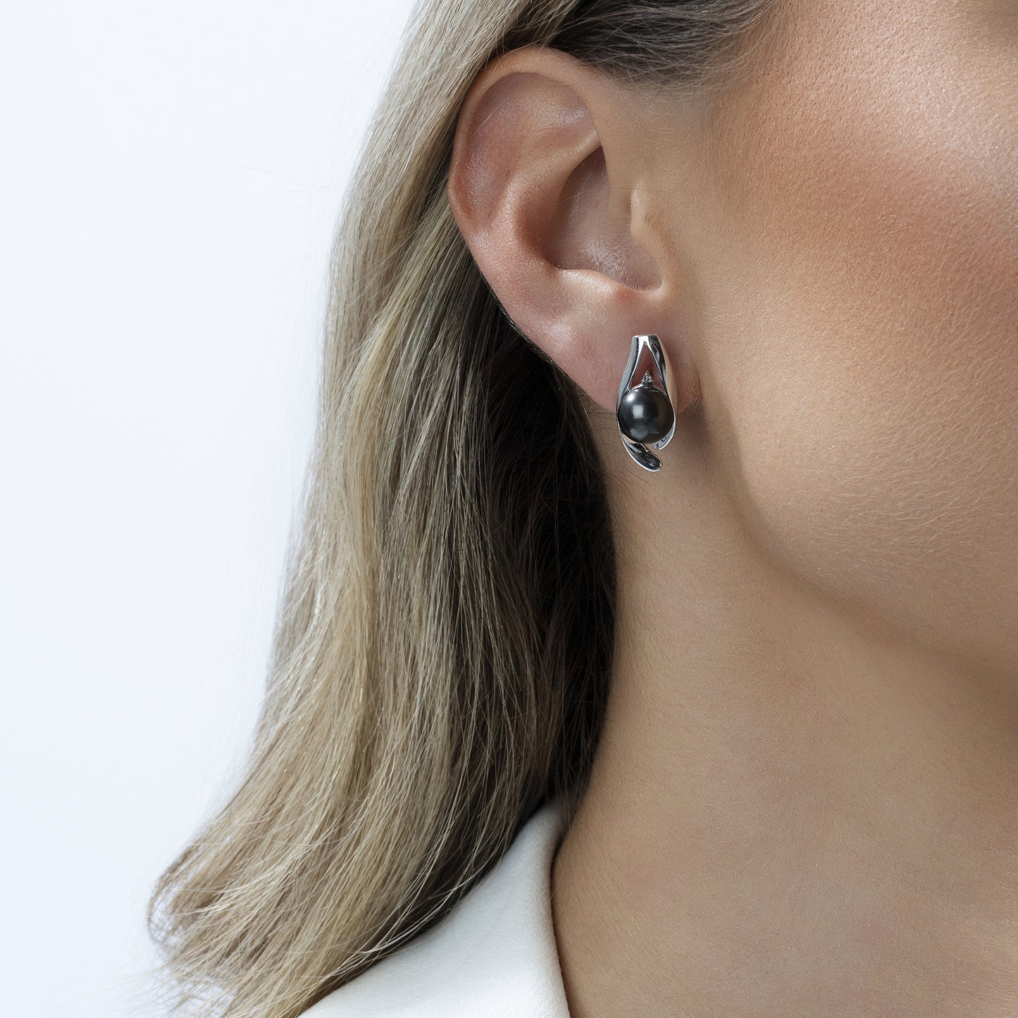 Ohrstecker 585/- Gold 2,2cm Diamant 0,02ct.