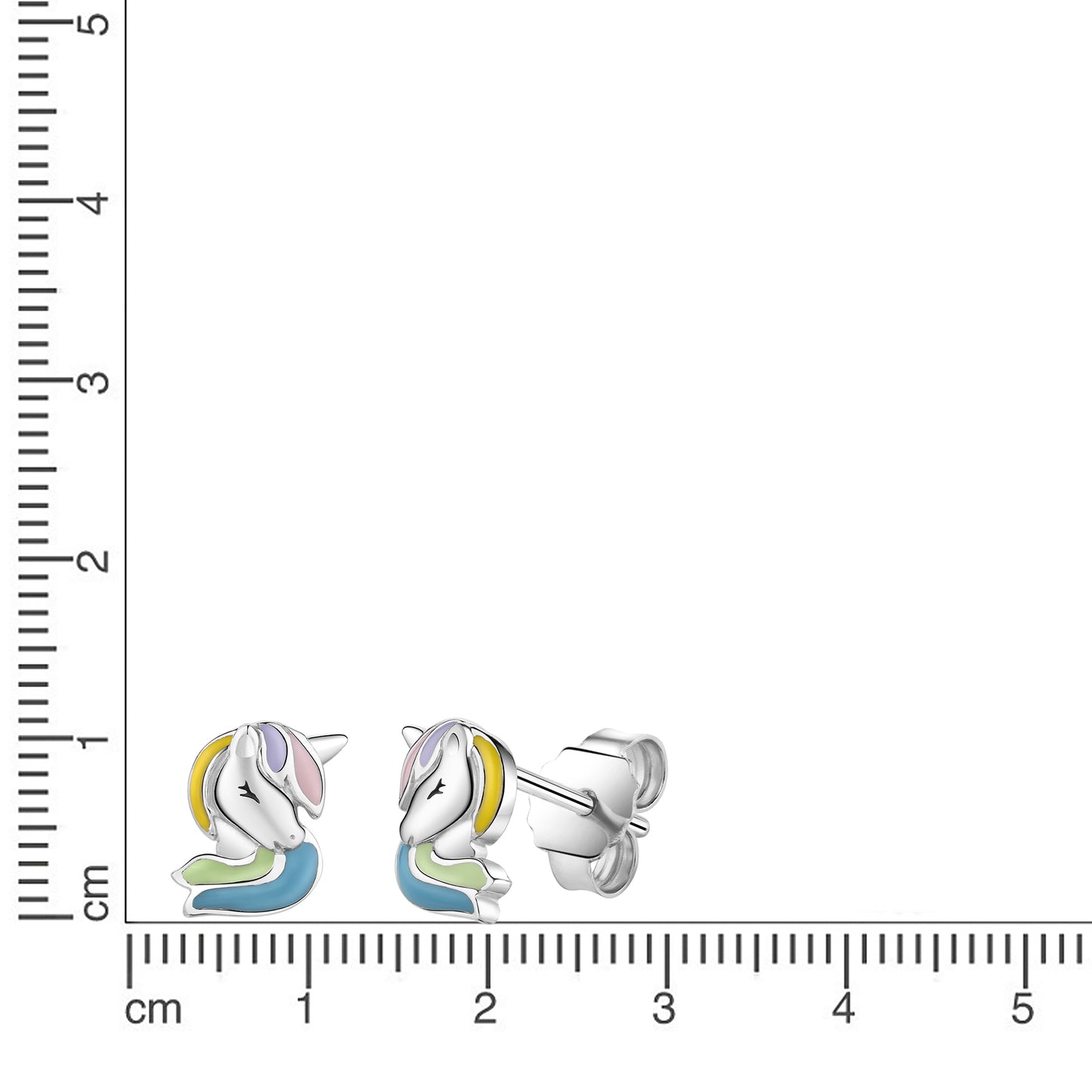 Ohrstecker 925/- Sterling Silber rhodiniert 0,8cm