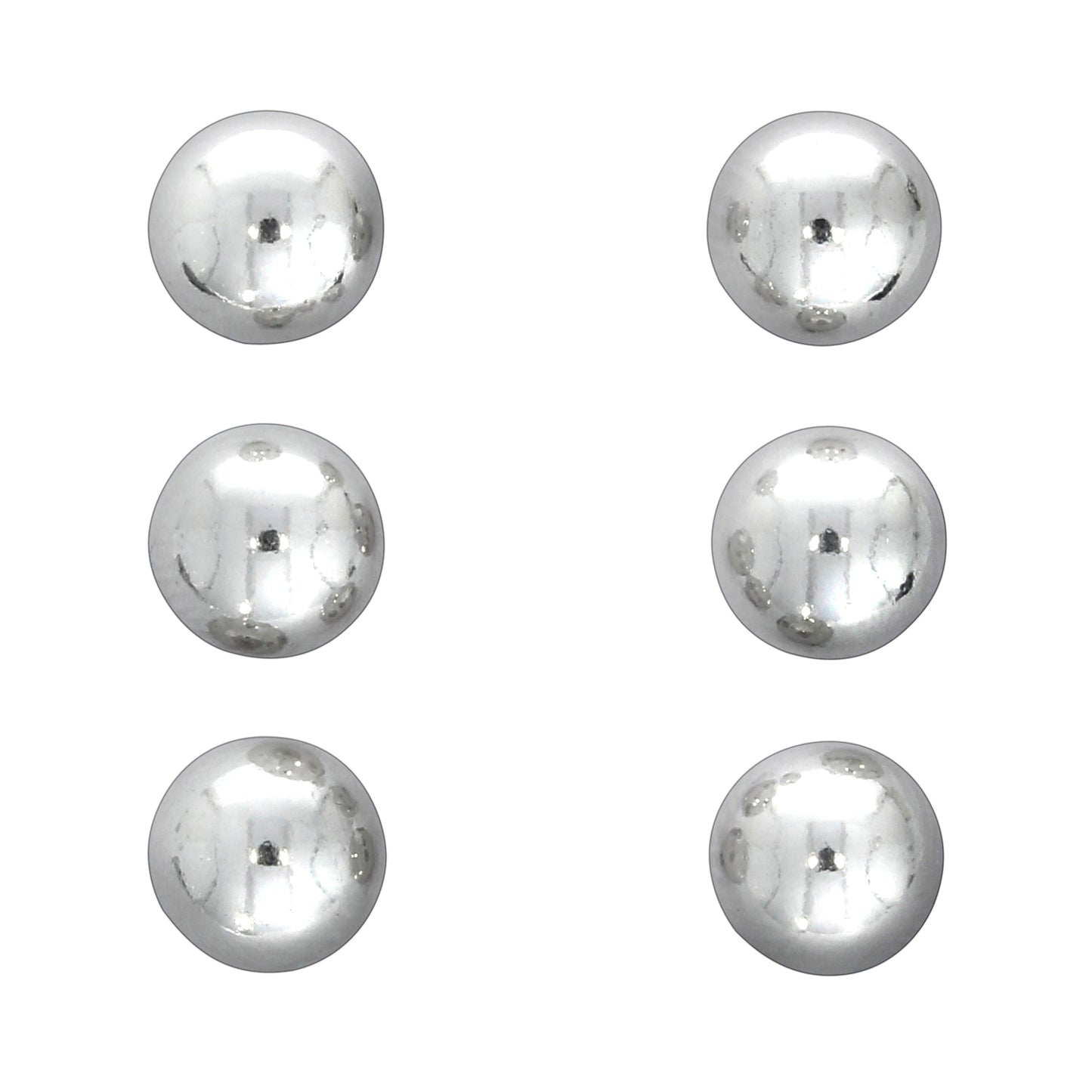 Ohrstecker 925/- Sterling Silber rhodiniert 0,6cm Zirkonia