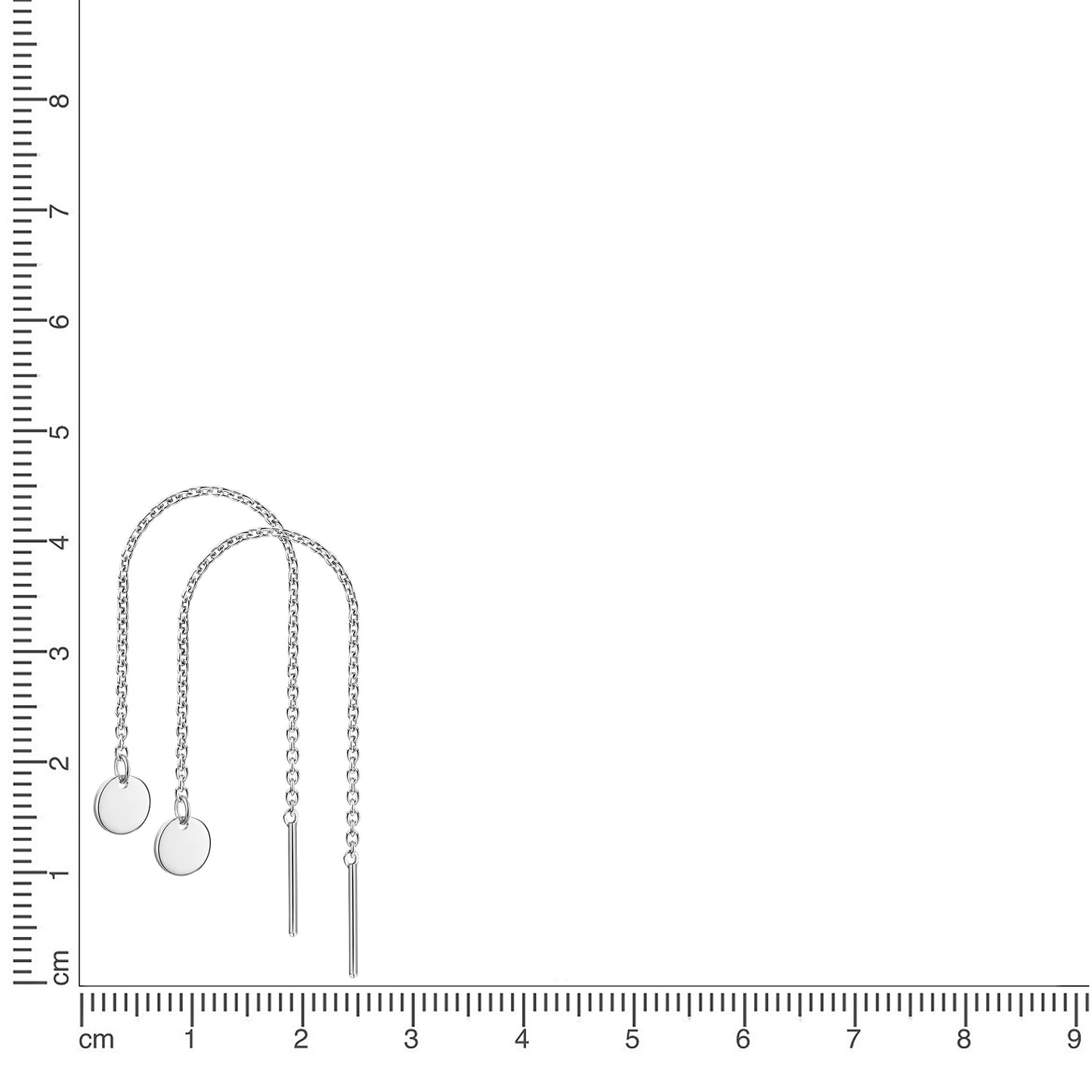 Ohrhänger 925 Sterling Silber rhodiniert 925/- Sterling Silber rhodiniert 0,95cm