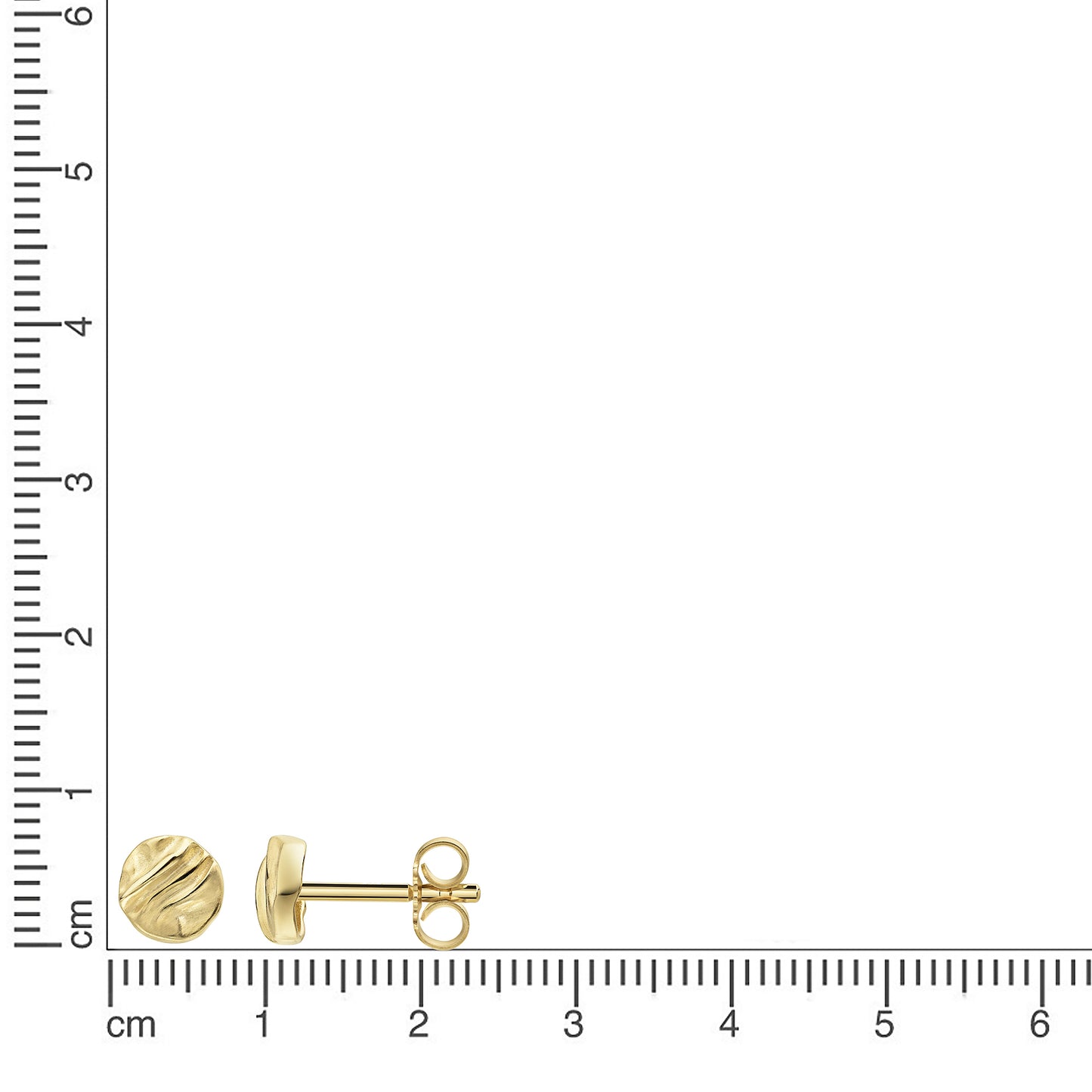 Ohrstecker 375 Gelbgold Struktur 375/- Gold 0,6cm ohne