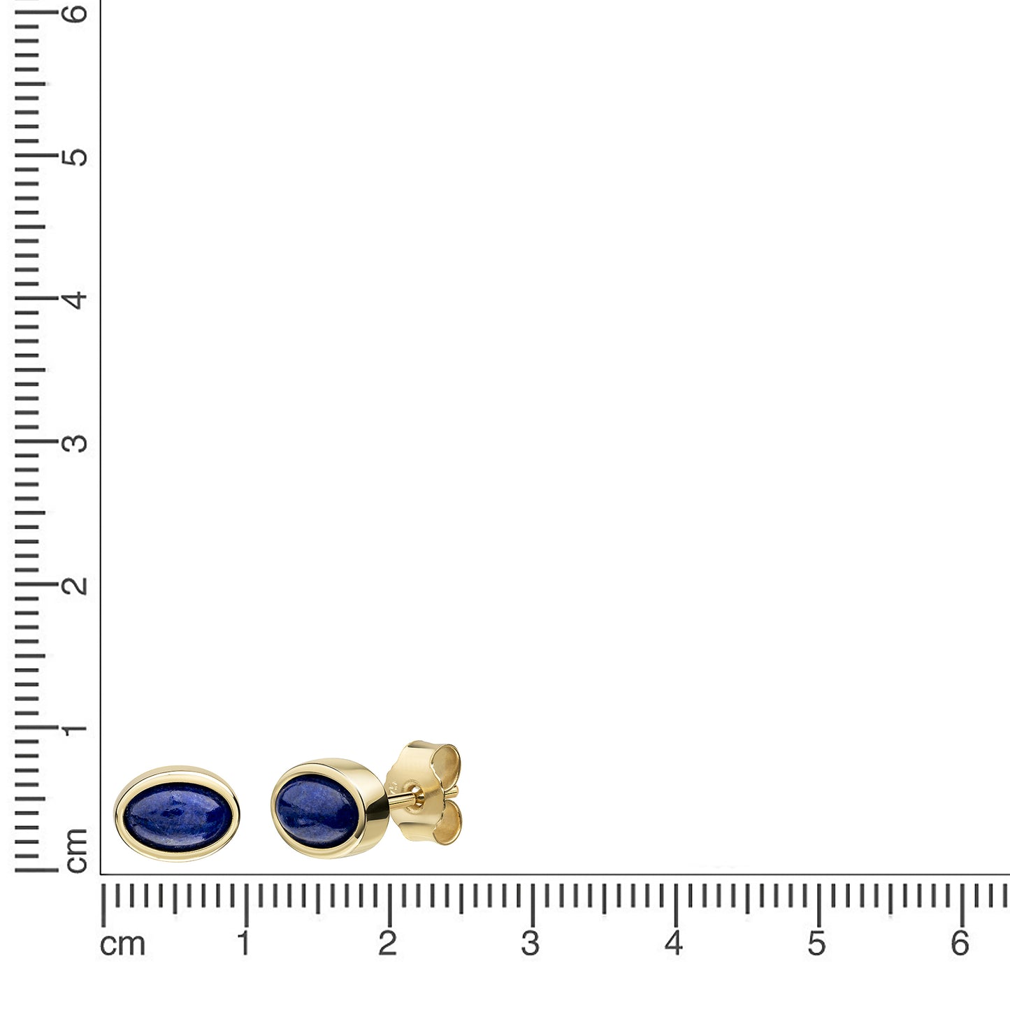 Ohrstecker 375 Gelbgold Lapis 375/- Gold 0,6cm Lapislazuli