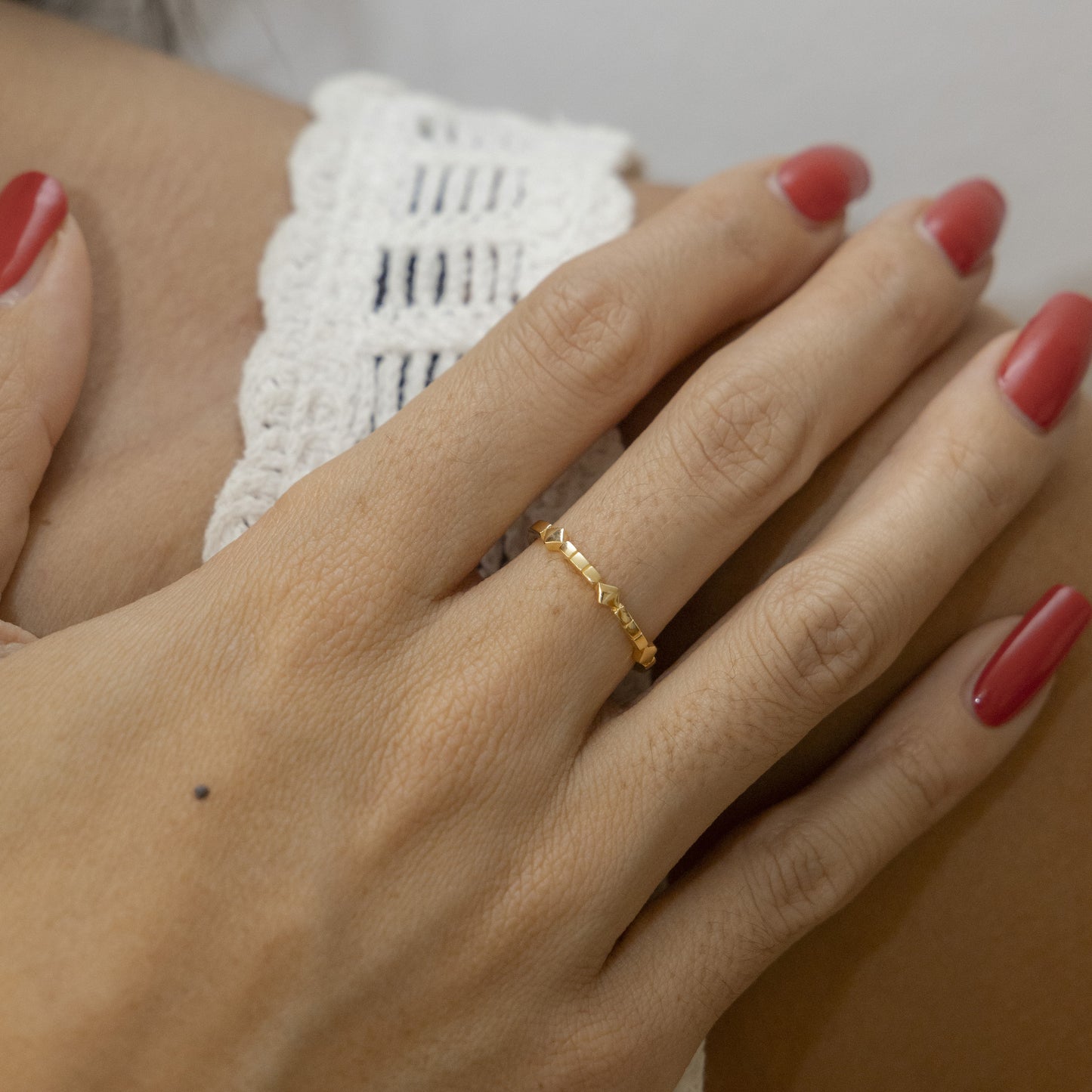 cai Ring 925/- Sterling Silber vergoldet ohne