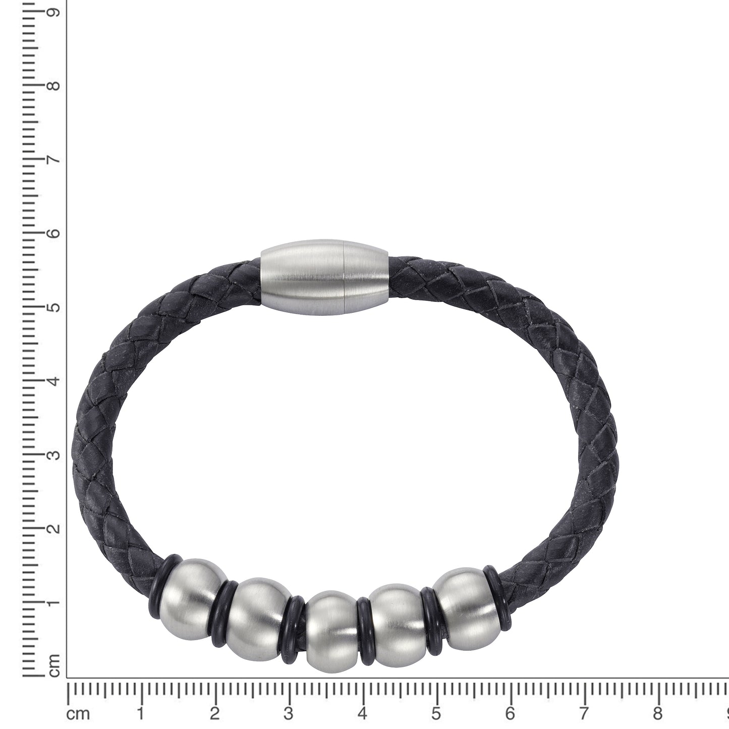 Armband Lederband Edelstahl 21cm