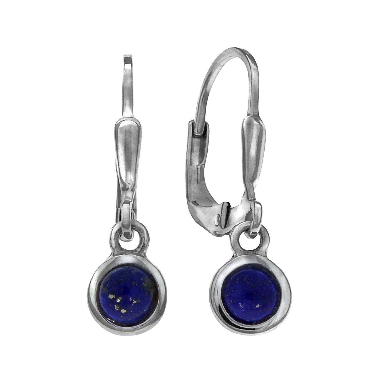 Ohrhänger 925/- Sterling Silber rhodiniert 2,3cm Lapislazuli