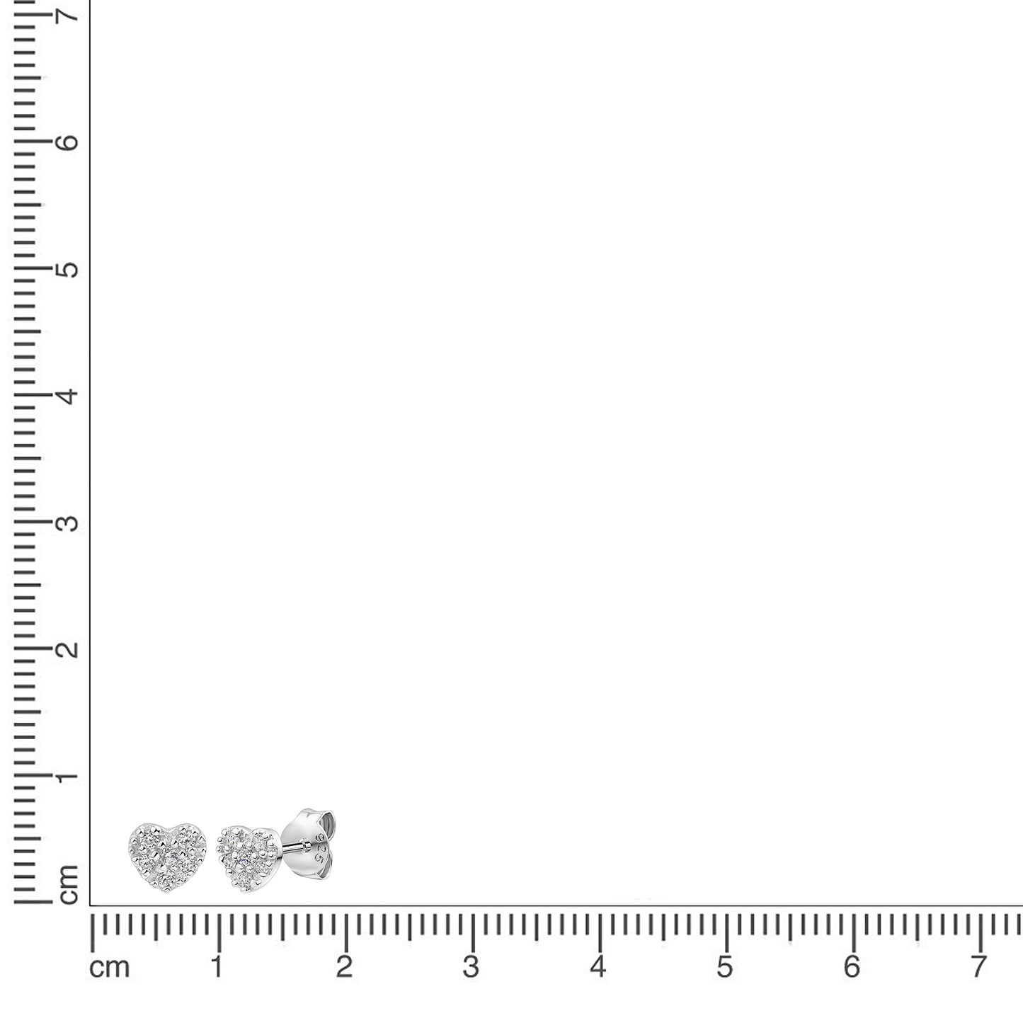 Ohrstecker 925/- Sterling Silber rhodiniert 0,50cm Zirkonia