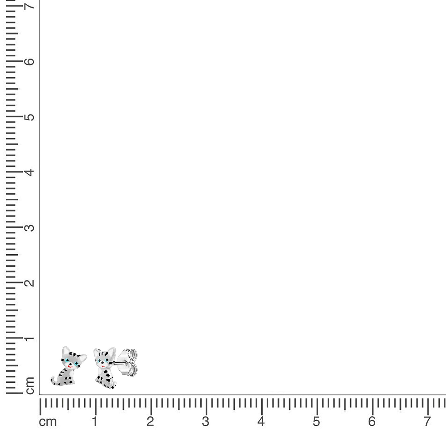 Ohrstecker 925/- Sterling Silber rhodiniert 1,00cm