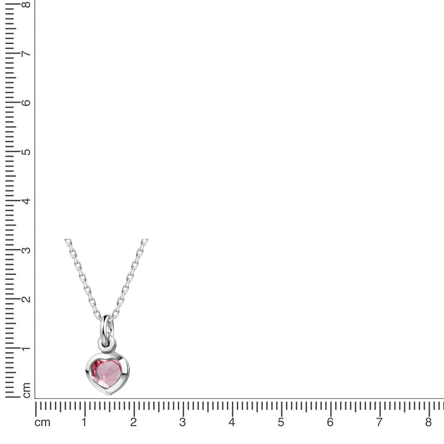 Anhänger mit Kette Ankerkette 925/- Sterling Silber rhodiniert 35+4cm Kristall