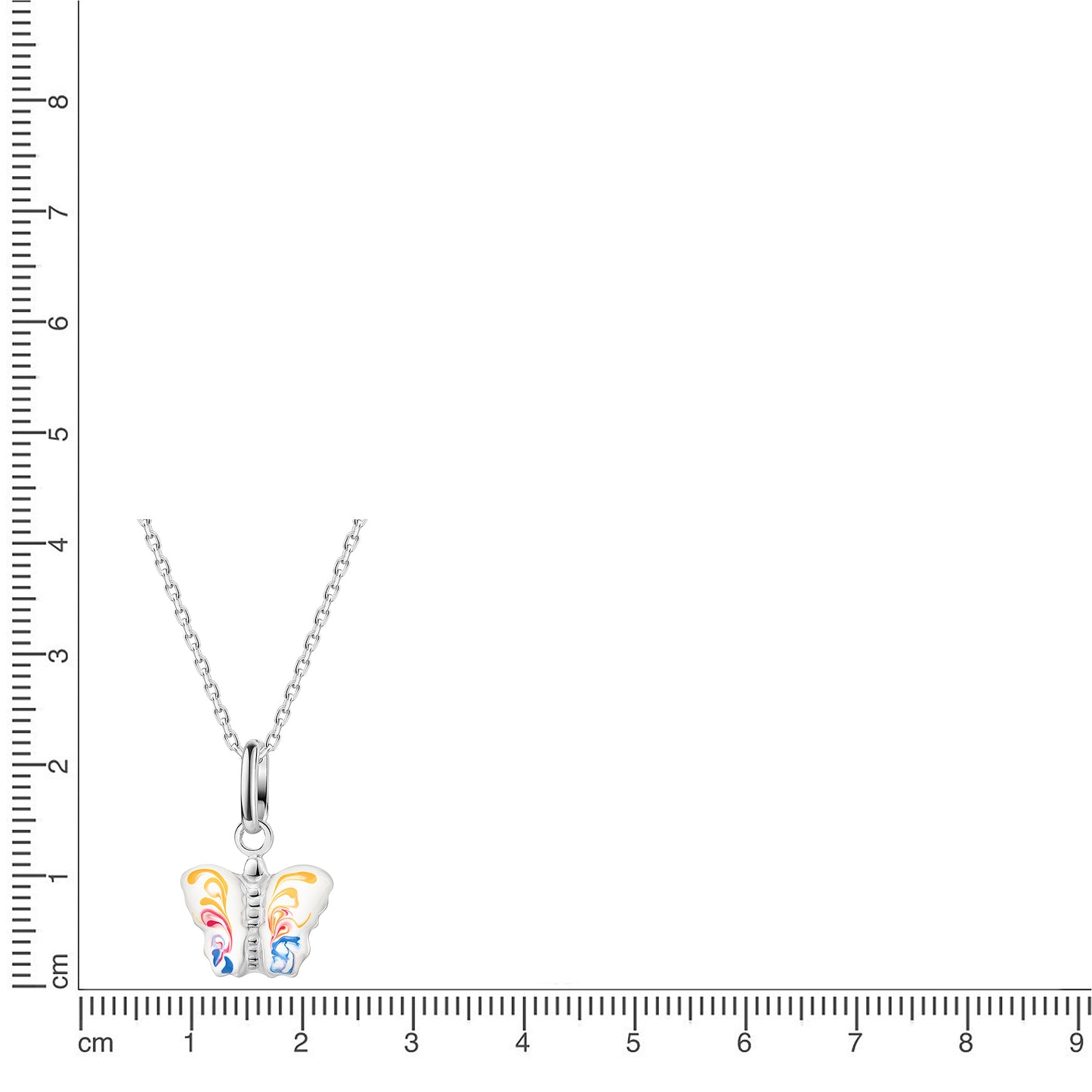 Anhänger mit Kette Ankerkette 925/- Sterling Silber rhodiniert 35+4cm