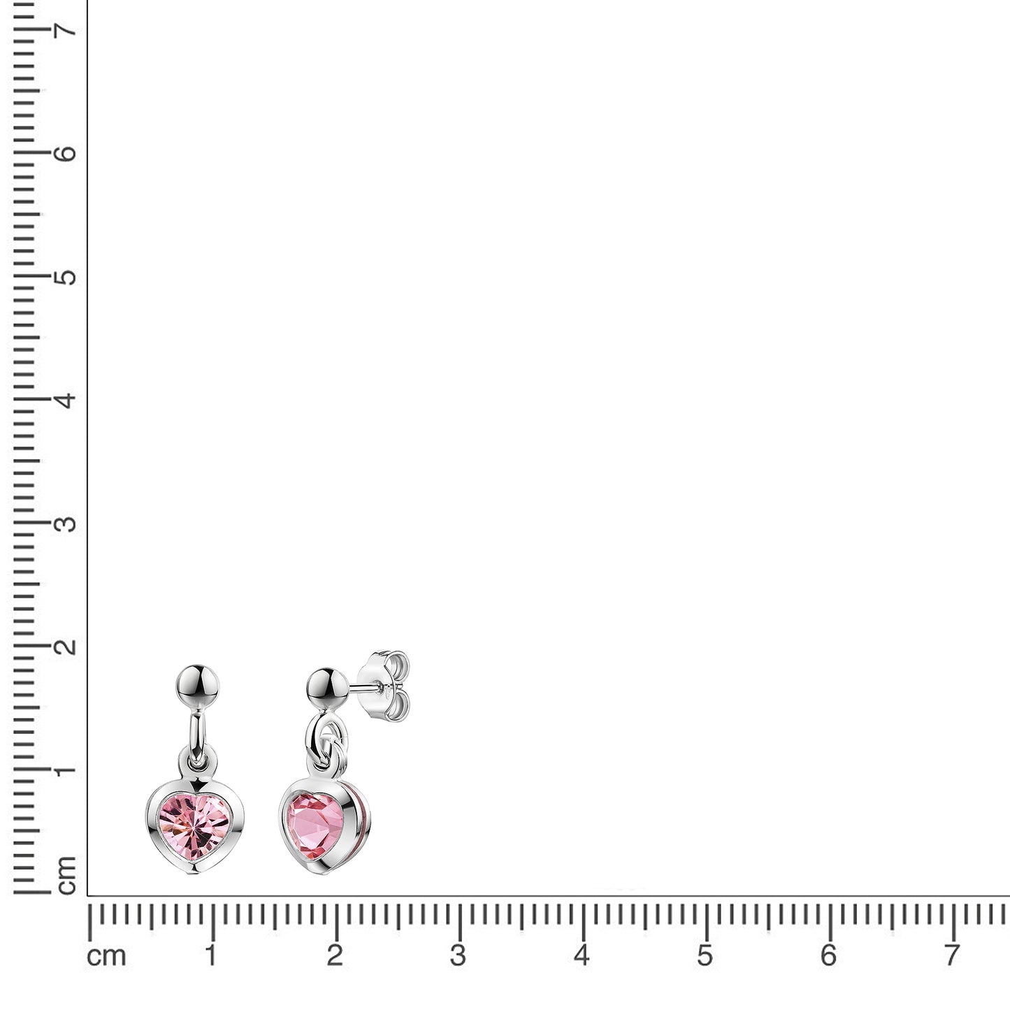 Ohrhänger 925/- Sterling Silber rhodiniert 1,50cm Kristall