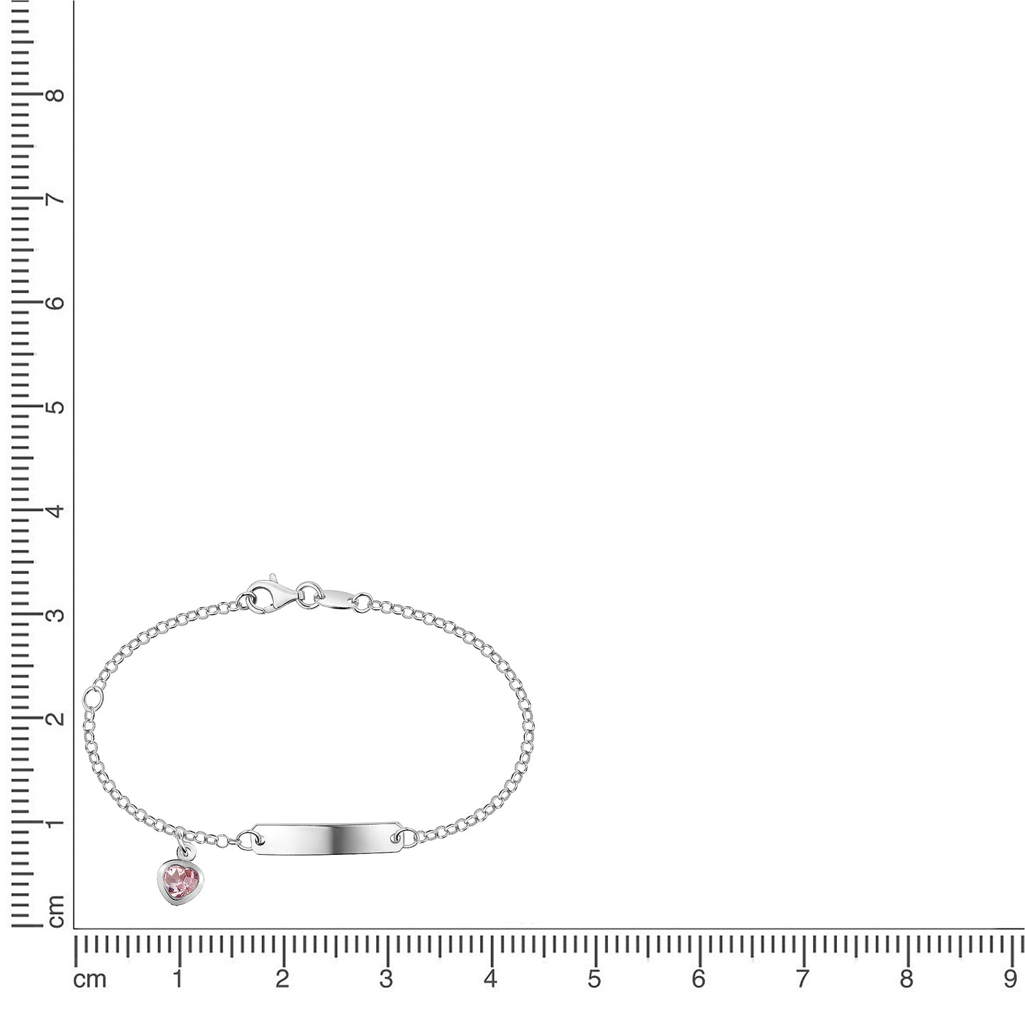 Armband Ankerkette 925/- Sterling Silber rhodiniert 14+3cm Kristall