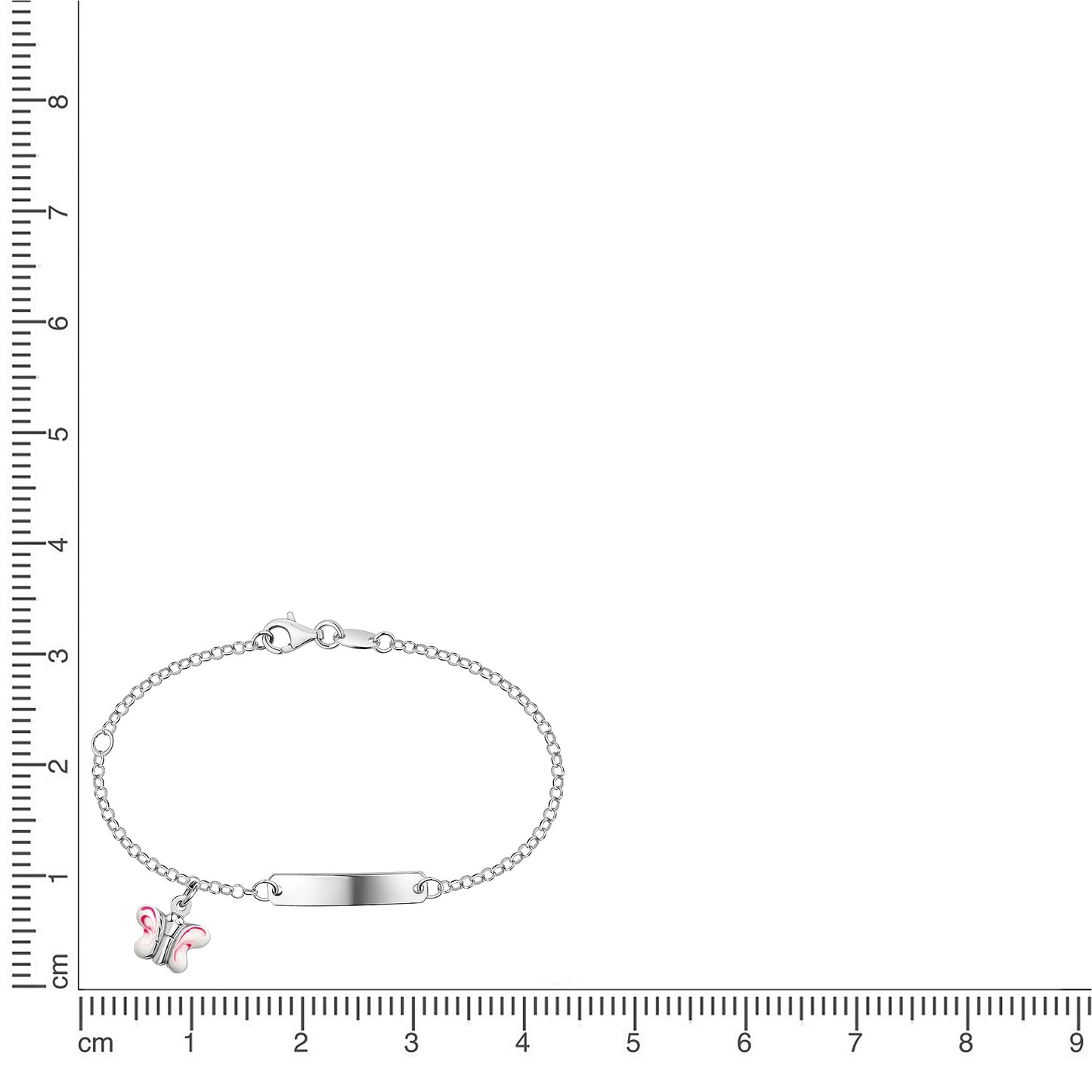 Armband Ankerkette 925/- Sterling Silber rhodiniert 14+3cm