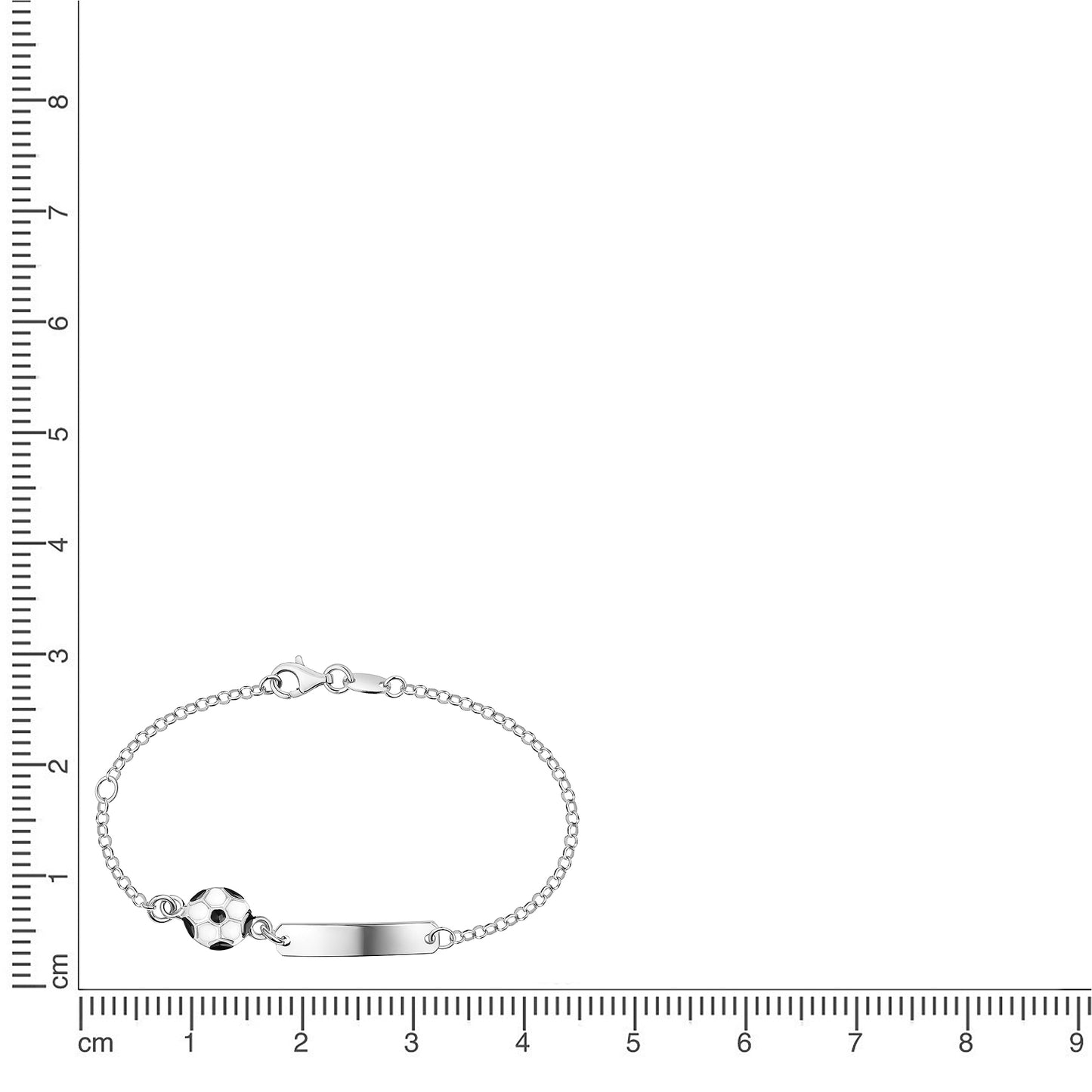 Armband Ankerkette 925/- Sterling Silber rhodiniert 14+3cm