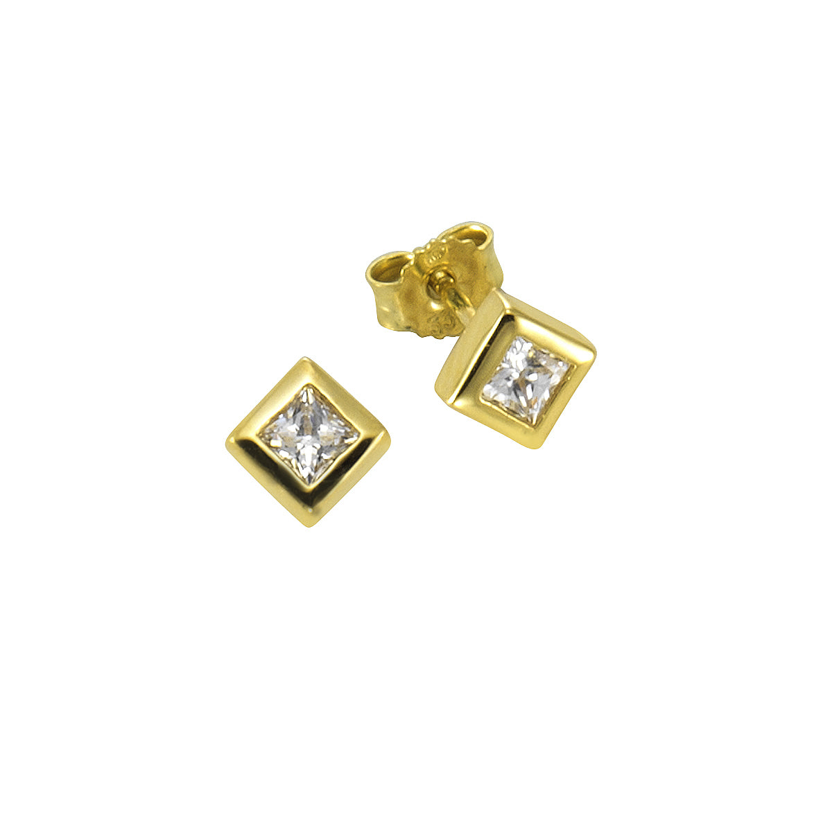 Ohrstecker 333/- Gold 1,5cm Zirkonia