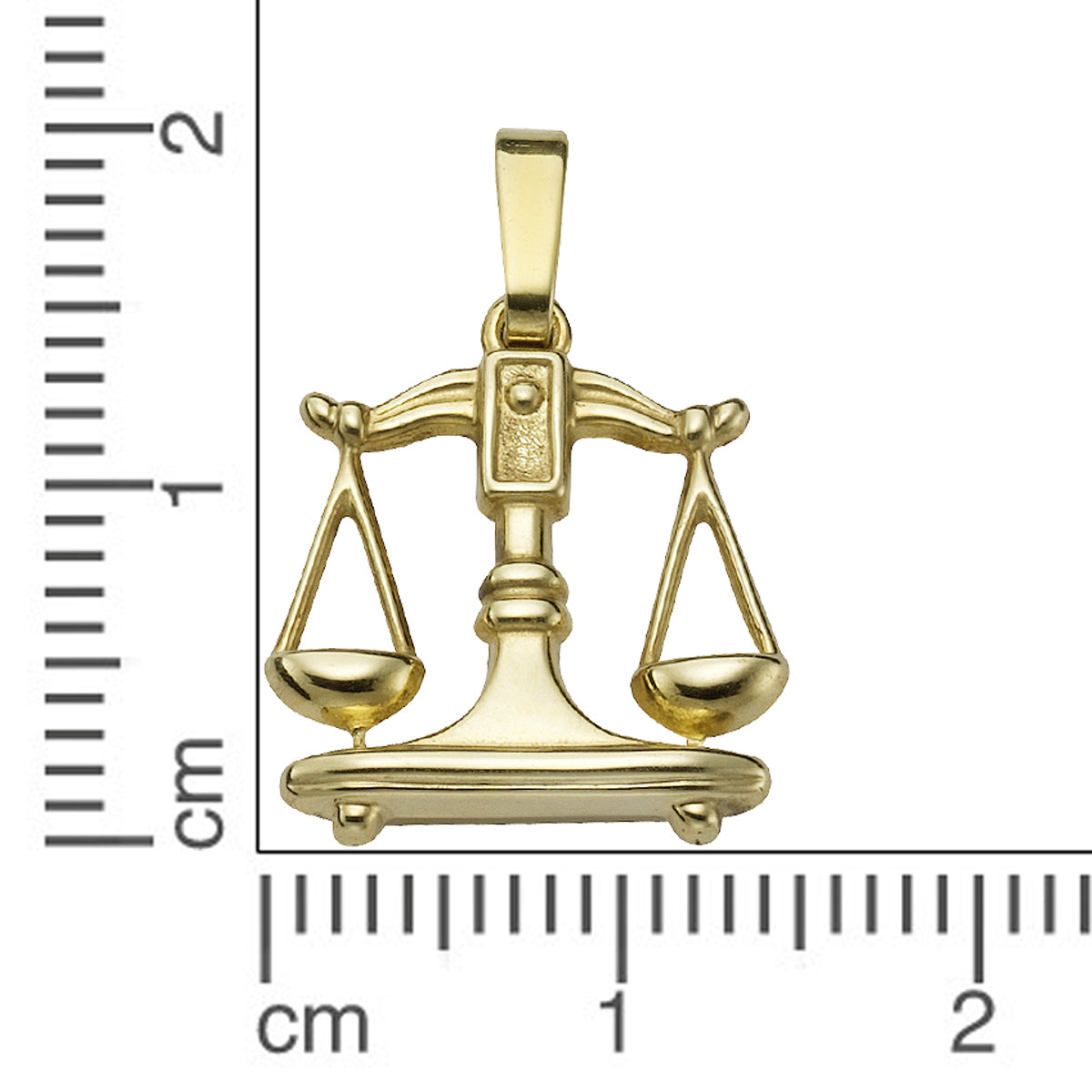 Anhänger Sternzeichen Waage 333/- Gold 2,0cm