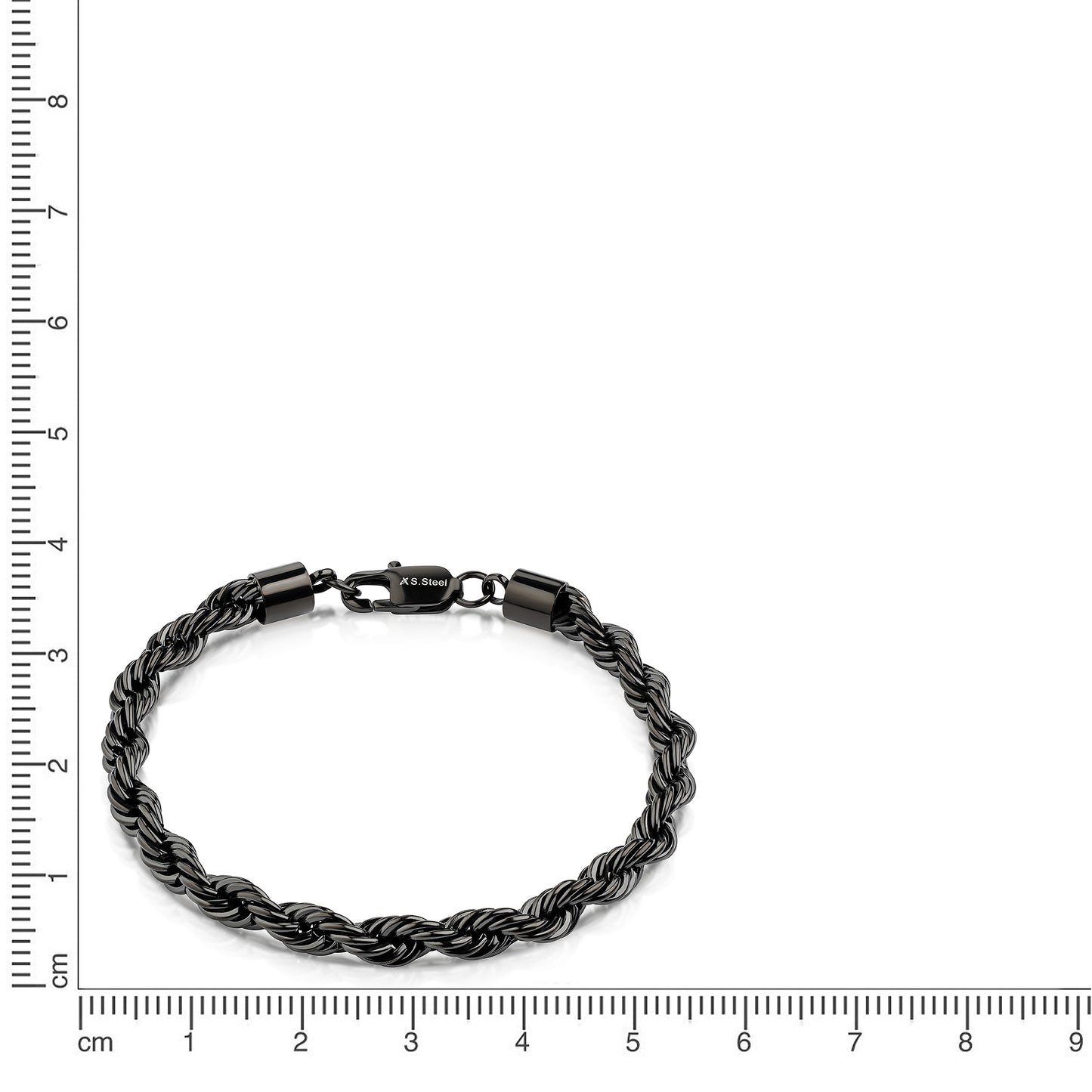 Armband Kordelkette Edelstahl 21cm