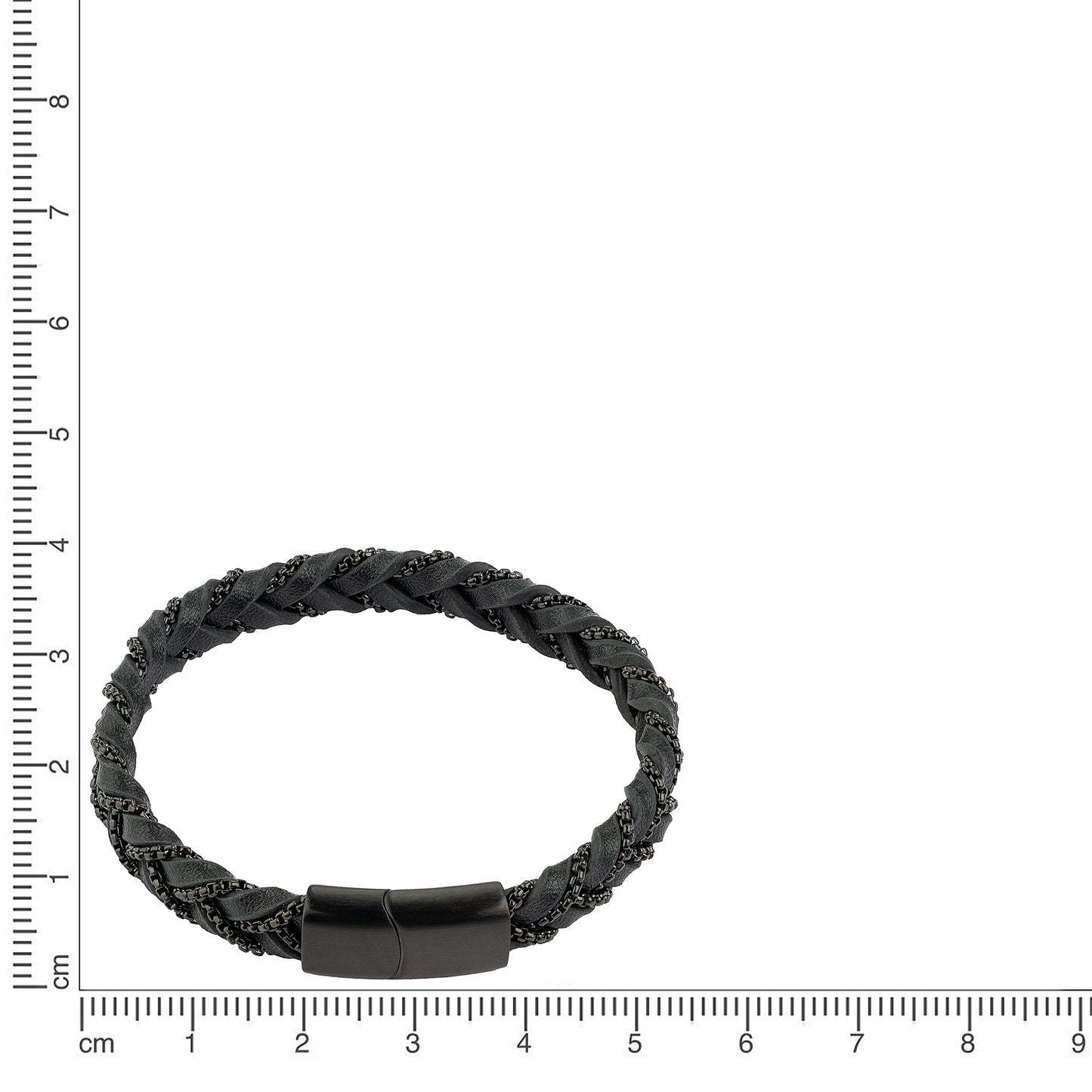 Armband Lederband Edelstahl 21cm