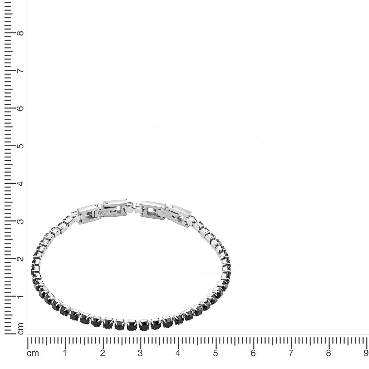 Armband Fantasiekette Edelstahl 20,0cm Kristall