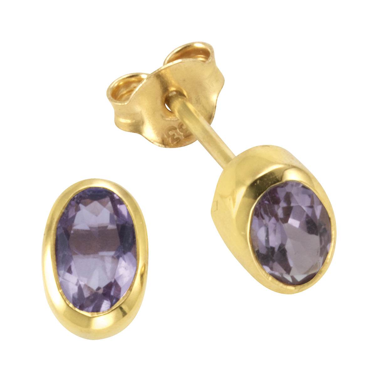 Ohrstecker 333/- Gold 0,7cm Amethyst