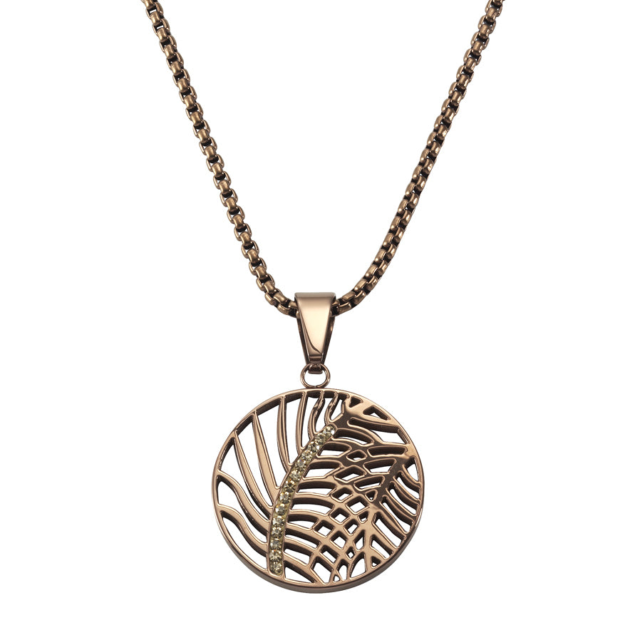 Anhänger mit Kette Edelstahl 47,0cm Kristall