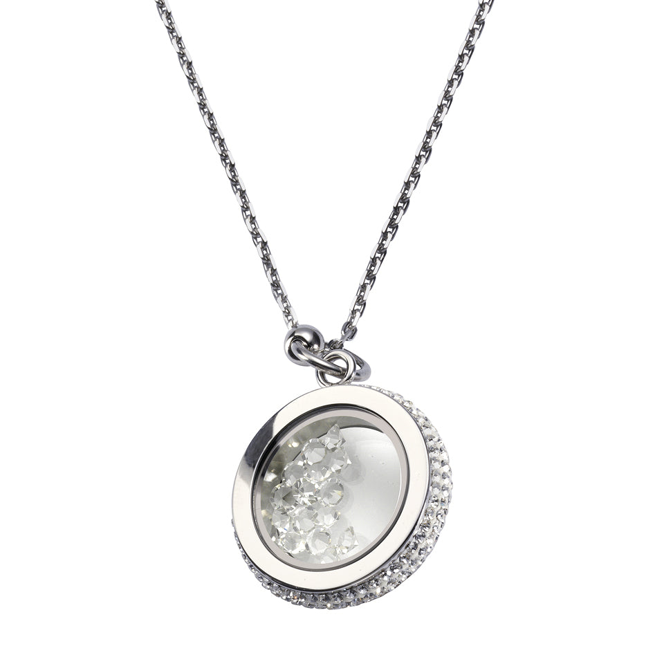 Anhänger mit Kette Edelstahl 75,0cm Kristall