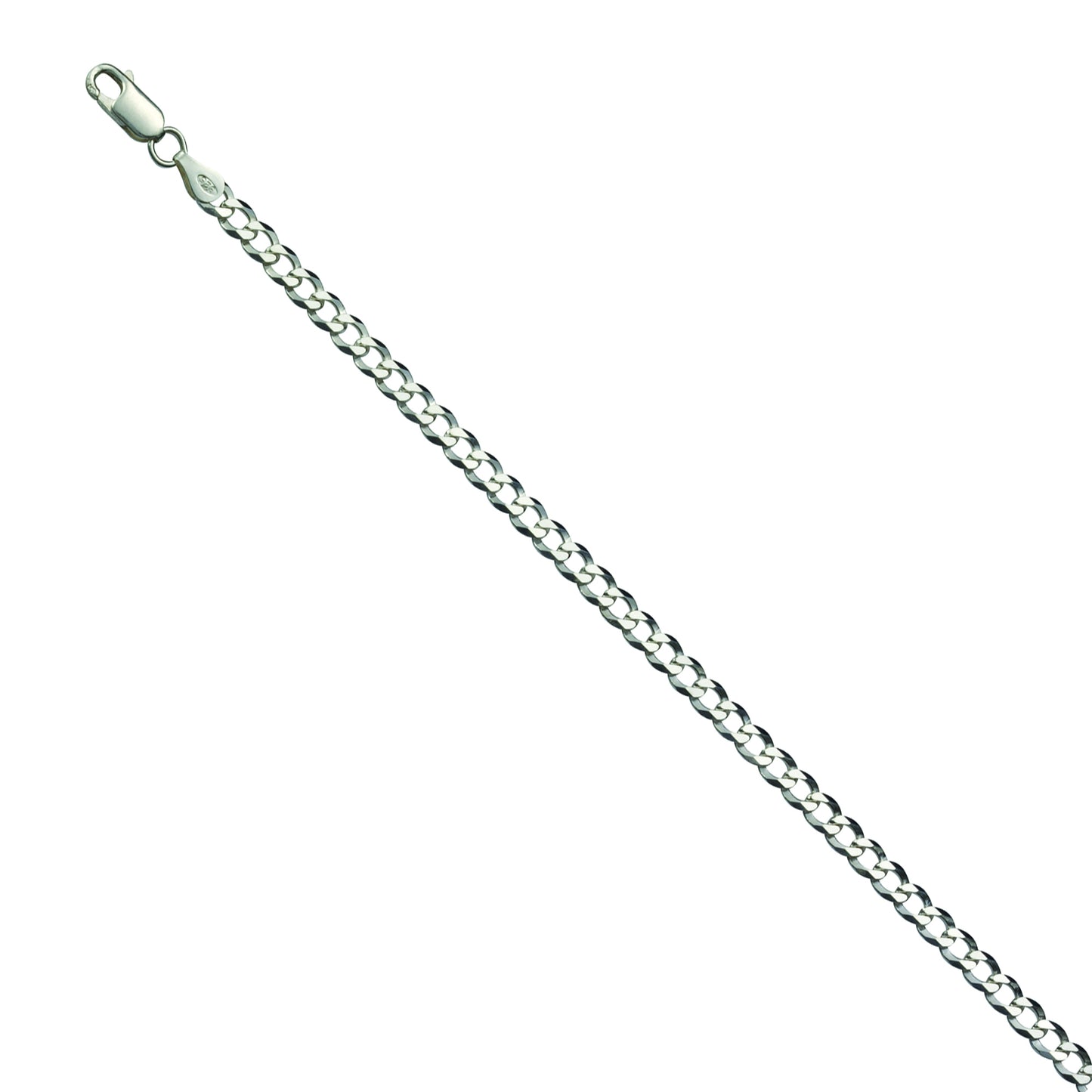Armband Panzerkette 925/- Sterling Silber rhodiniert