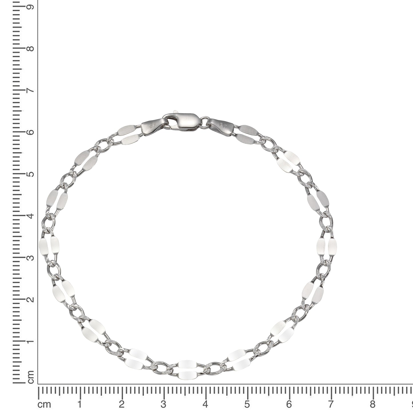 Armband 925/- Sterling Silber rhodiniert 19cm