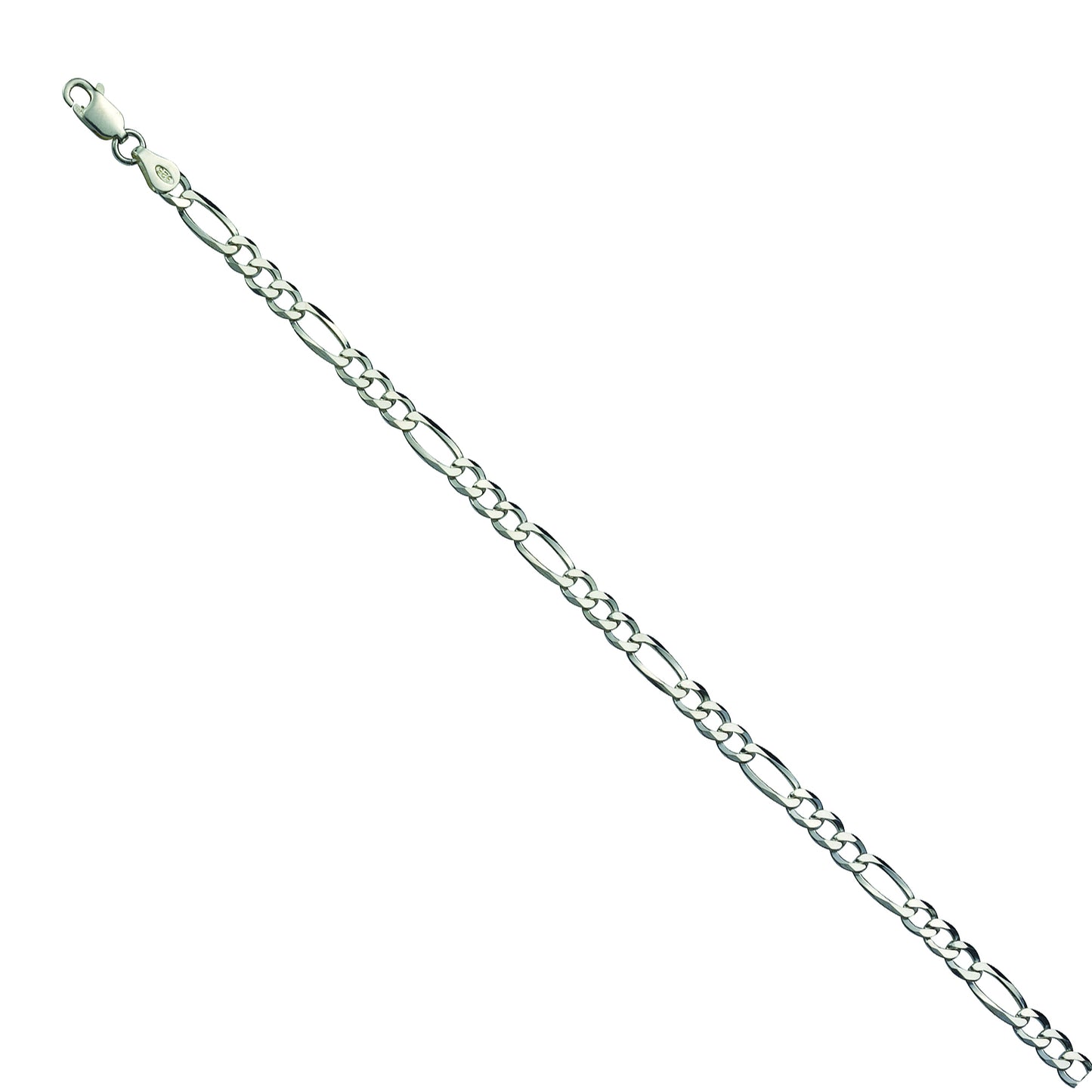 Armband Figarokette 925/- Sterling Silber rhodiniert