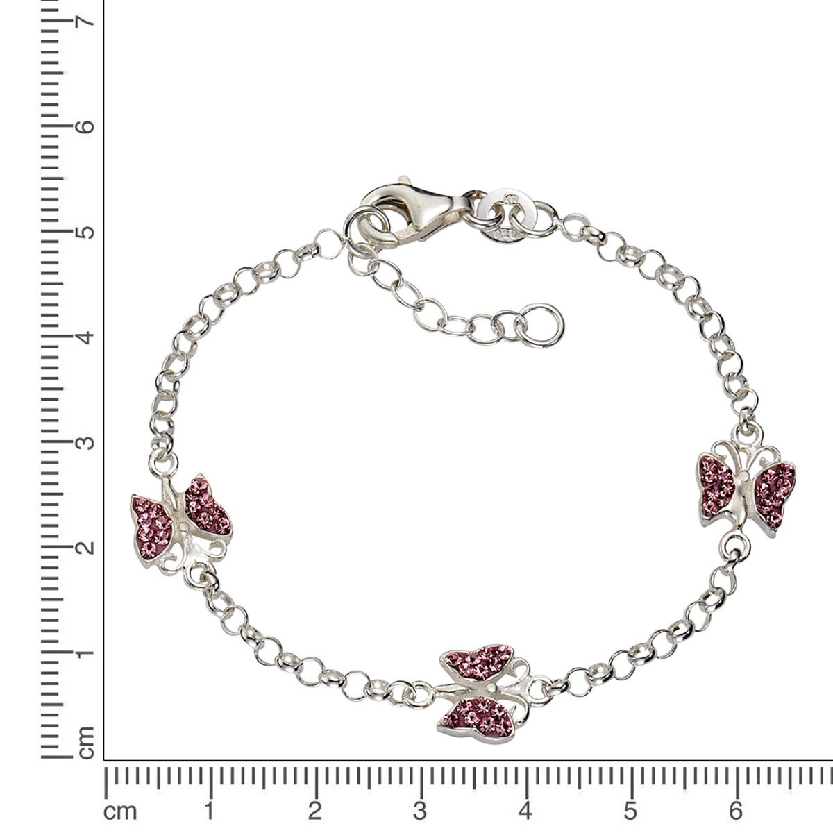 Armband Erbskette 925/- Sterling Silber 16,0cm Kristall