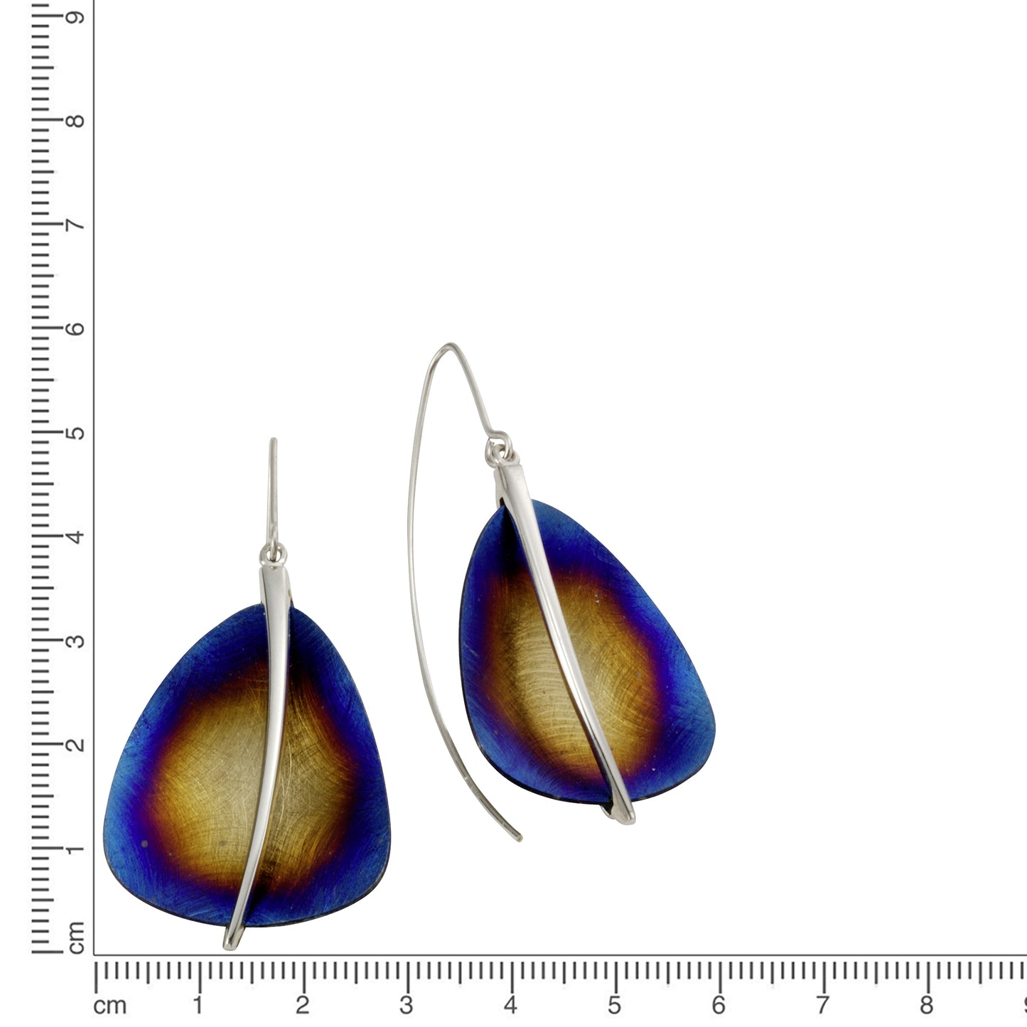 Ohrhaken 925/- Sterling Silber, Stahl, Titan rhodiniert 5,2cm