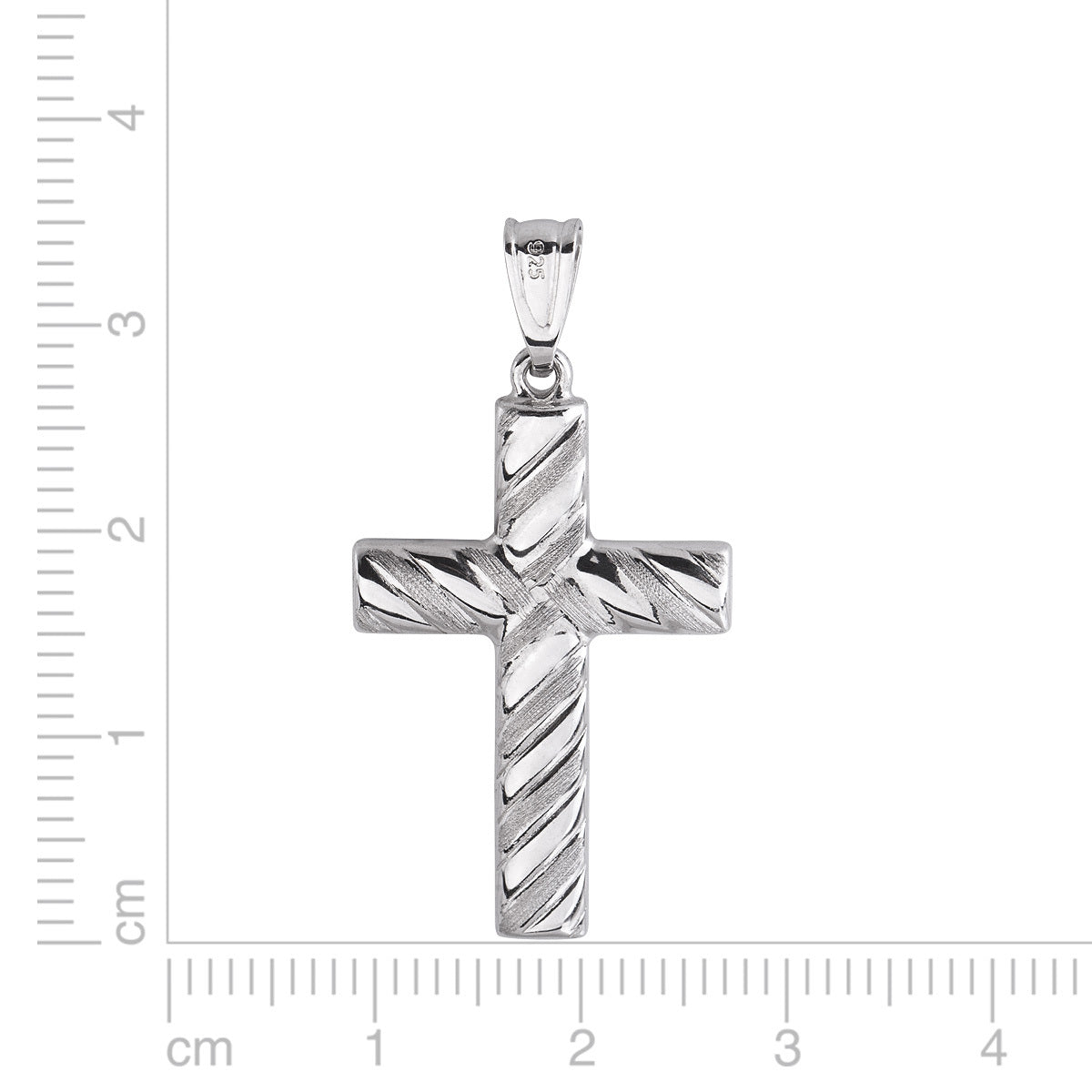 Anhänger 925/- Sterling Silber rhodiniert 3,5cm