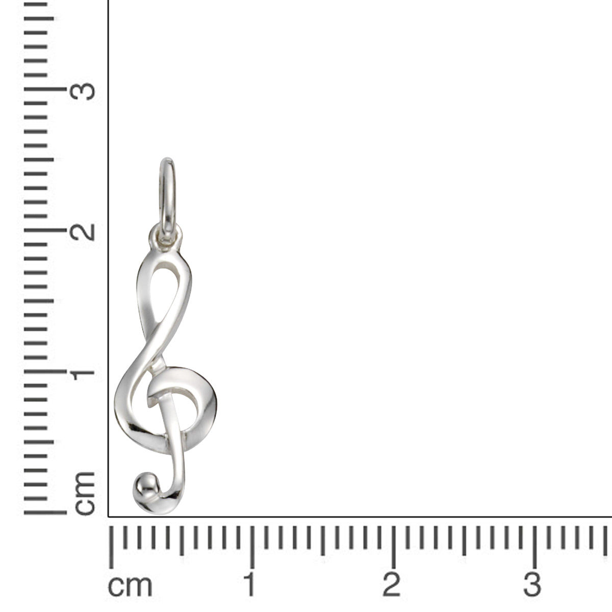 Anhänger 925/- Sterling Silber rhodiniert 2,5cm
