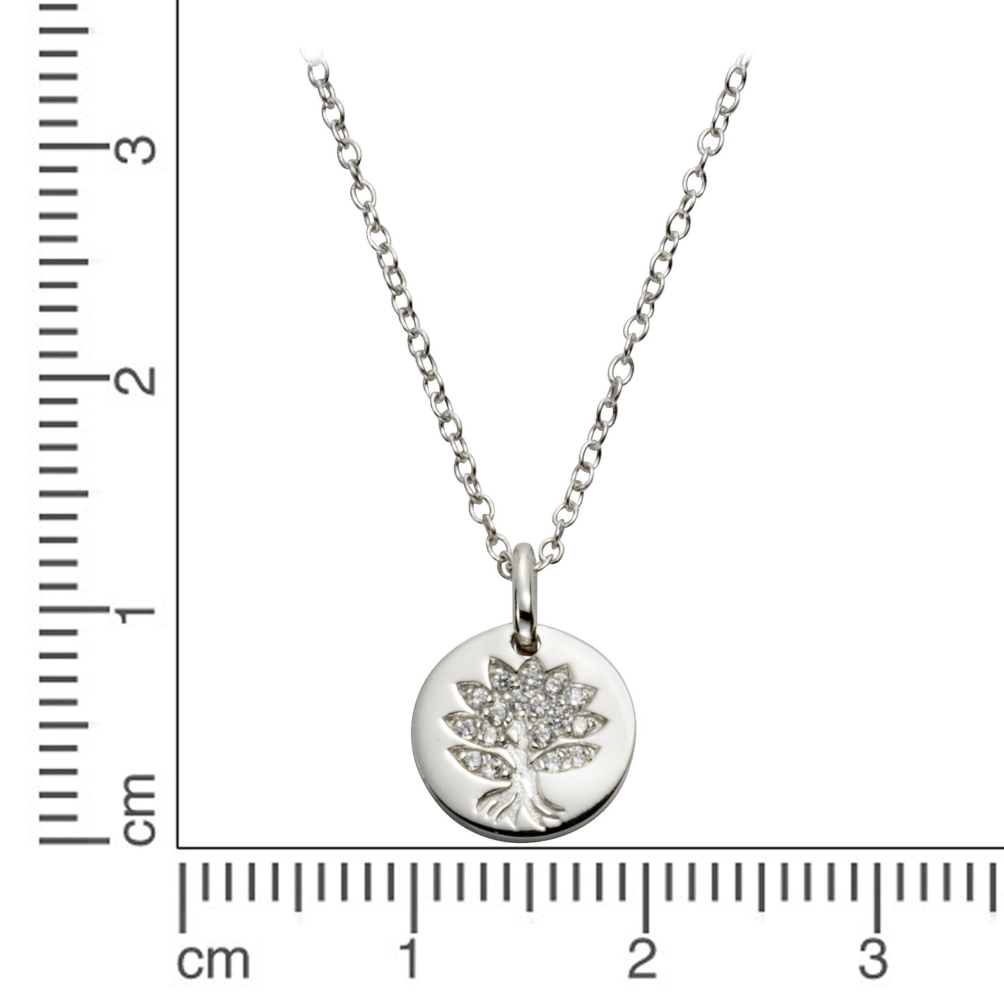 Anhänger mit Kette 925/- Sterling Silber 47,0cm Zirkonia