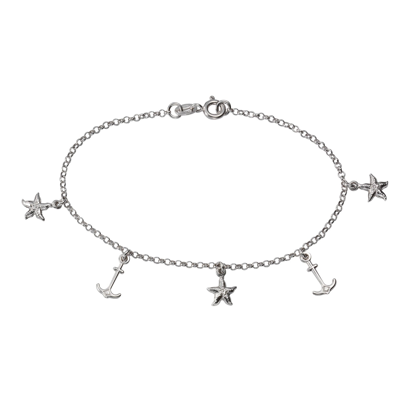 Armband 925/- Sterling Silber rhodiniert 19cm