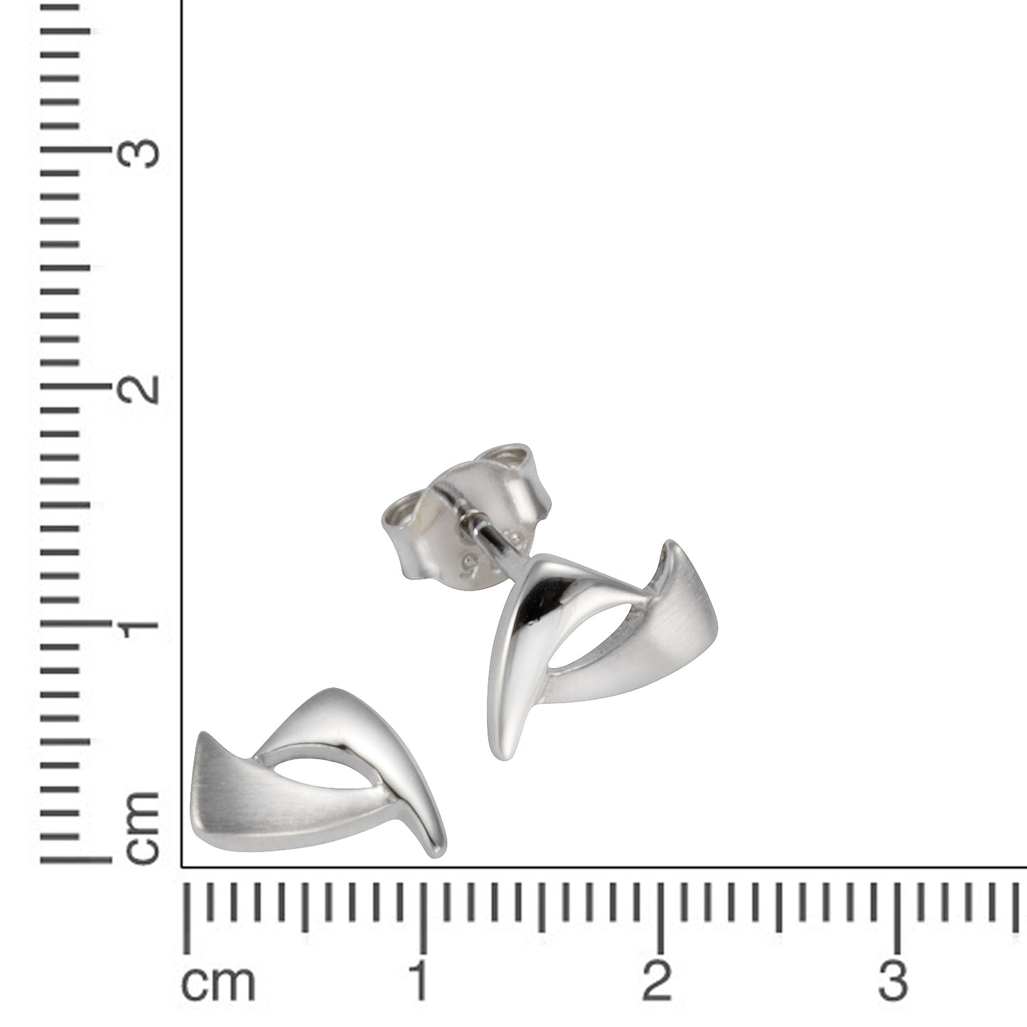 Ohrstecker 925/- Sterling Silber rhodiniert 0,6cm