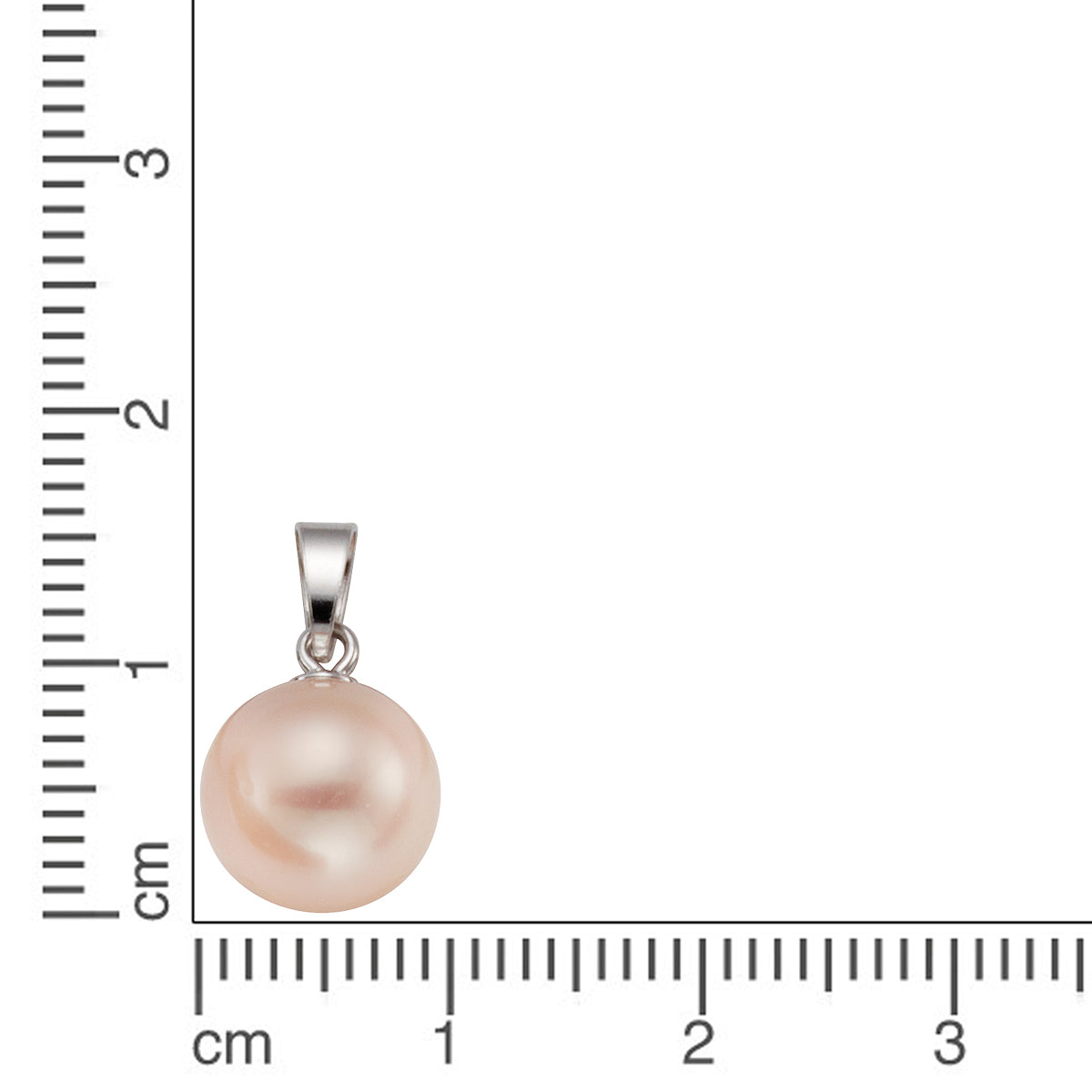 Anhänger 925/- Sterling Silber rhodiniert 1,4cm Süßwasserzuchtperle