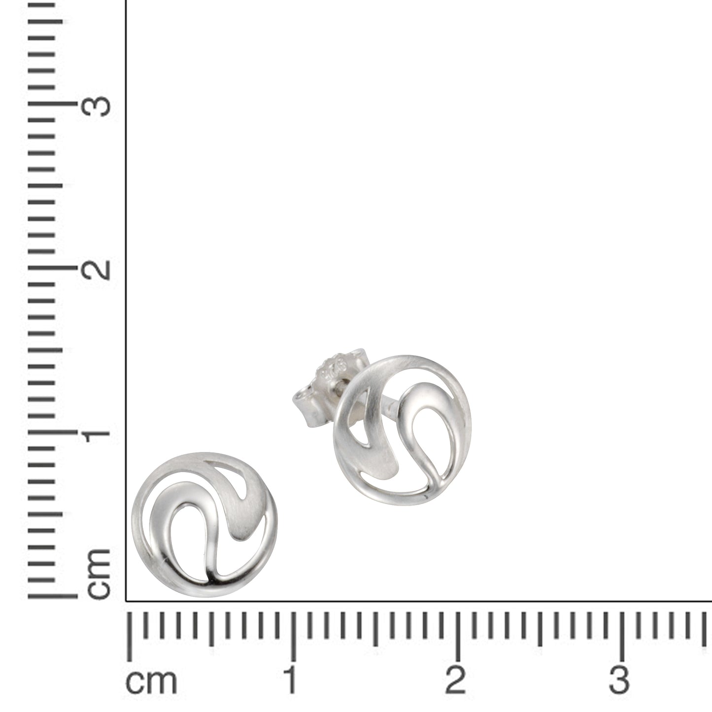 Ohrstecker 925/- Sterling Silber rhodiniert 0,8cm