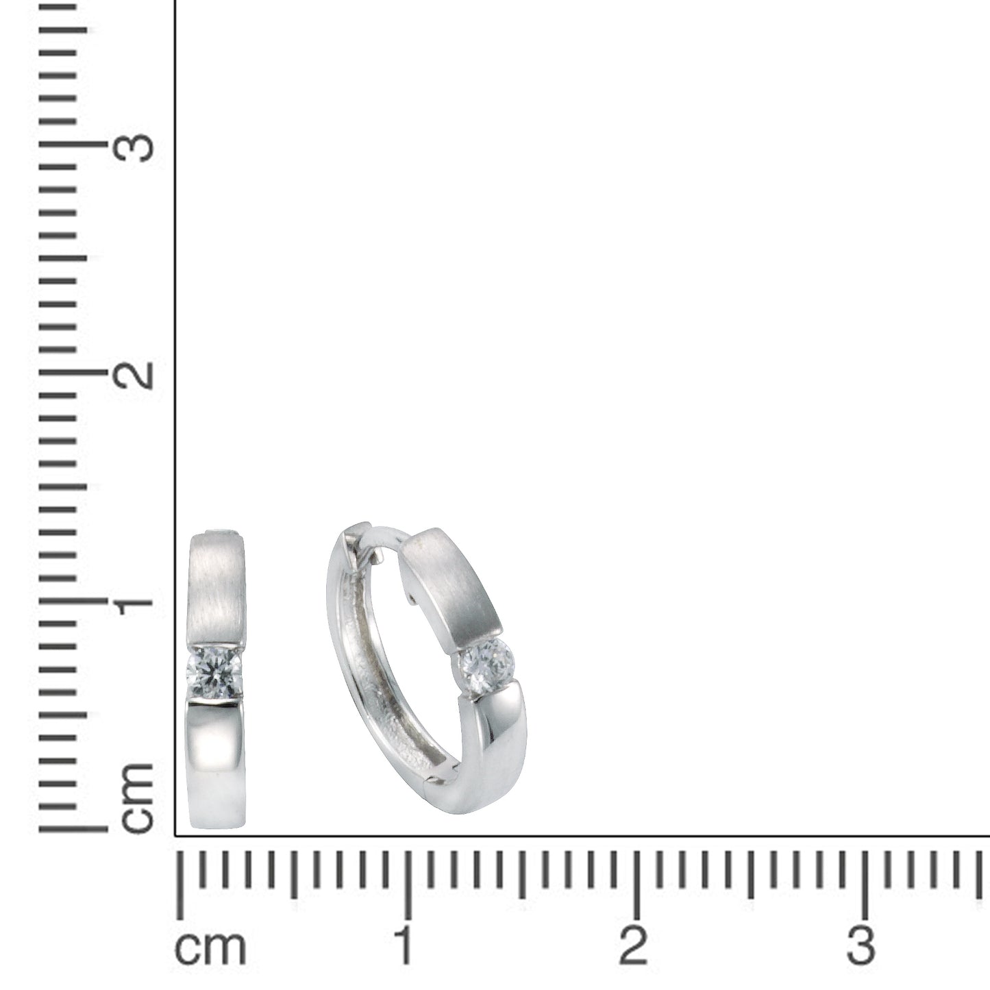Creole 333/- Gold 1,3cm Zirkonia