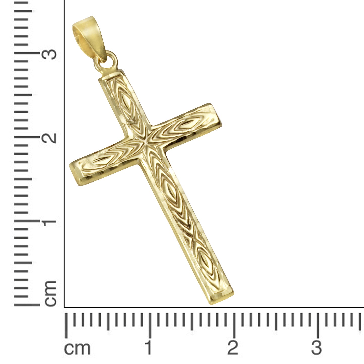 Anhänger 375/- Gold rhodiniert 3,7cm