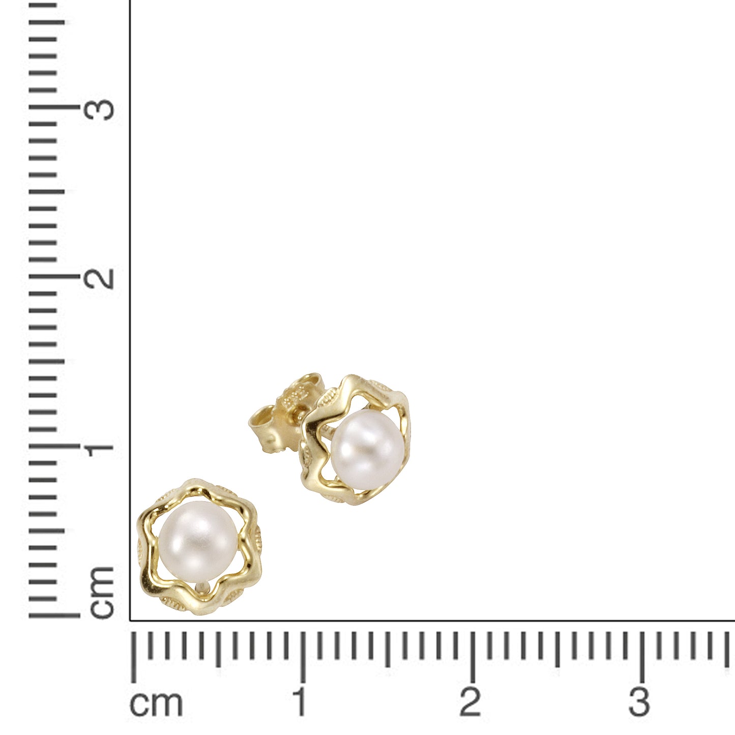 Ohrstecker 333/- Gold 0,8cm Süßwasserzuchtperle