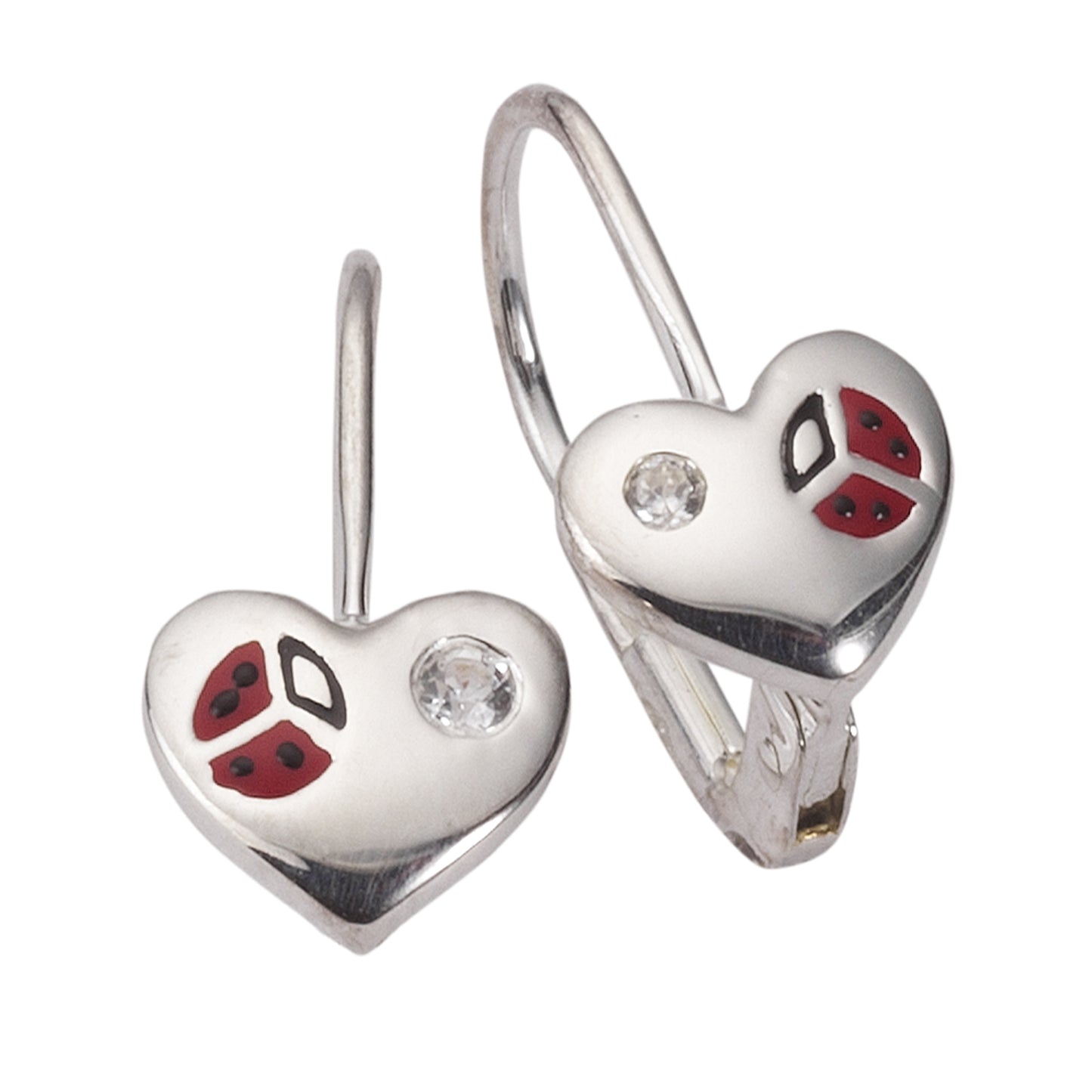 Ohrhänger 925/- Sterling Silber rhodiniert 2cm Zirkonia