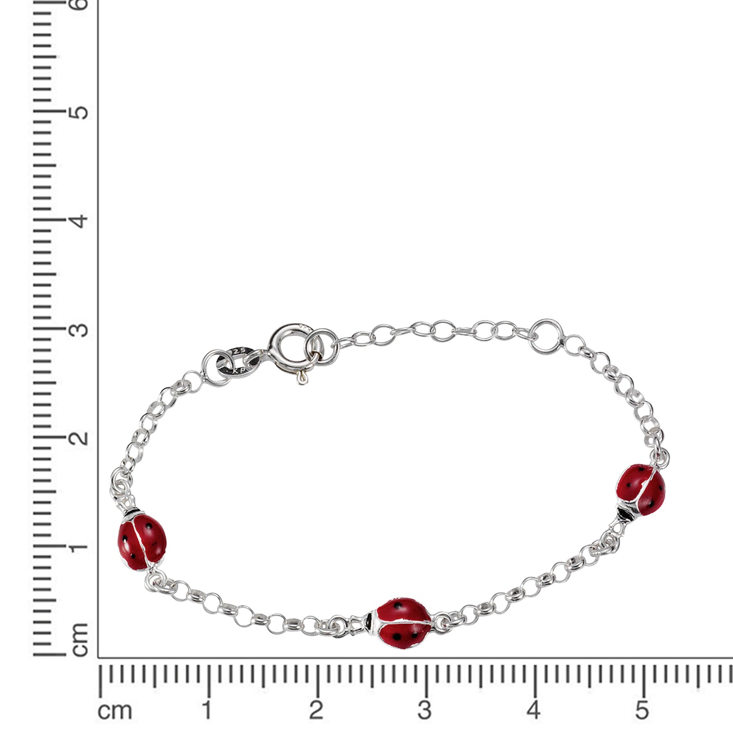 Armband Ankerkette 925/- Sterling Silber rhodiniert 15,0cm