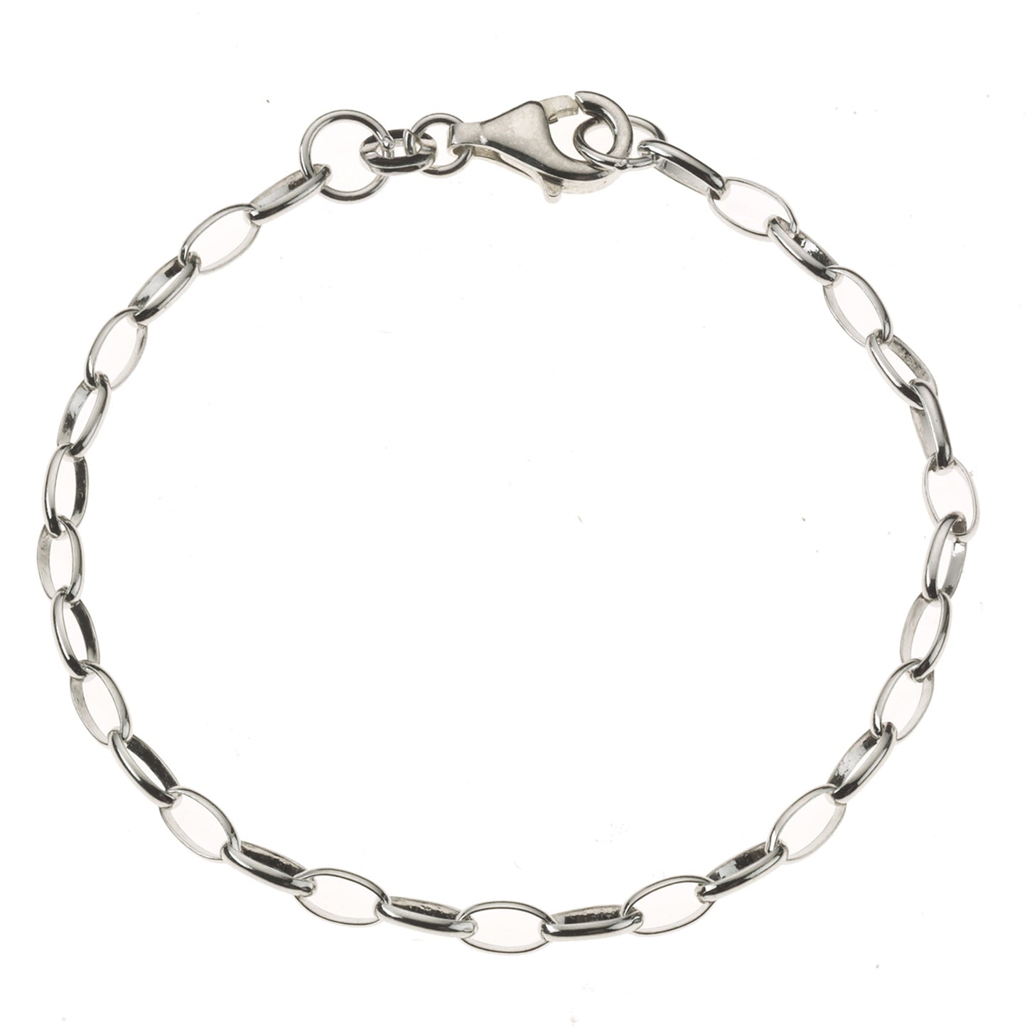Armband Ankerkette 925/- Sterling Silber rhodiniert 16cm