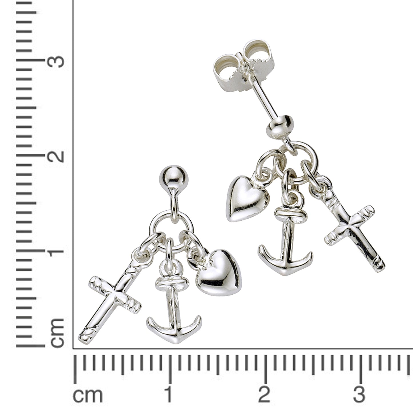 Ohrringe 925/- Sterling Silber rhodiniert 2,0cm ohne
