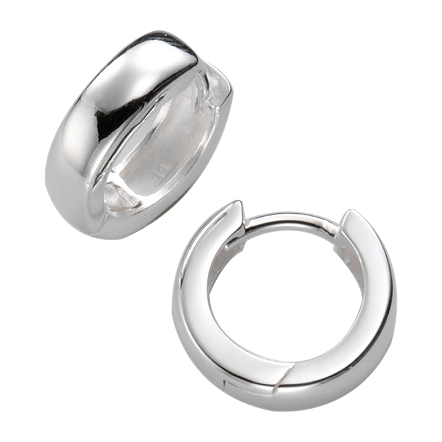 Creolen 925/- Sterling Silber rhodiniert 1,4cm