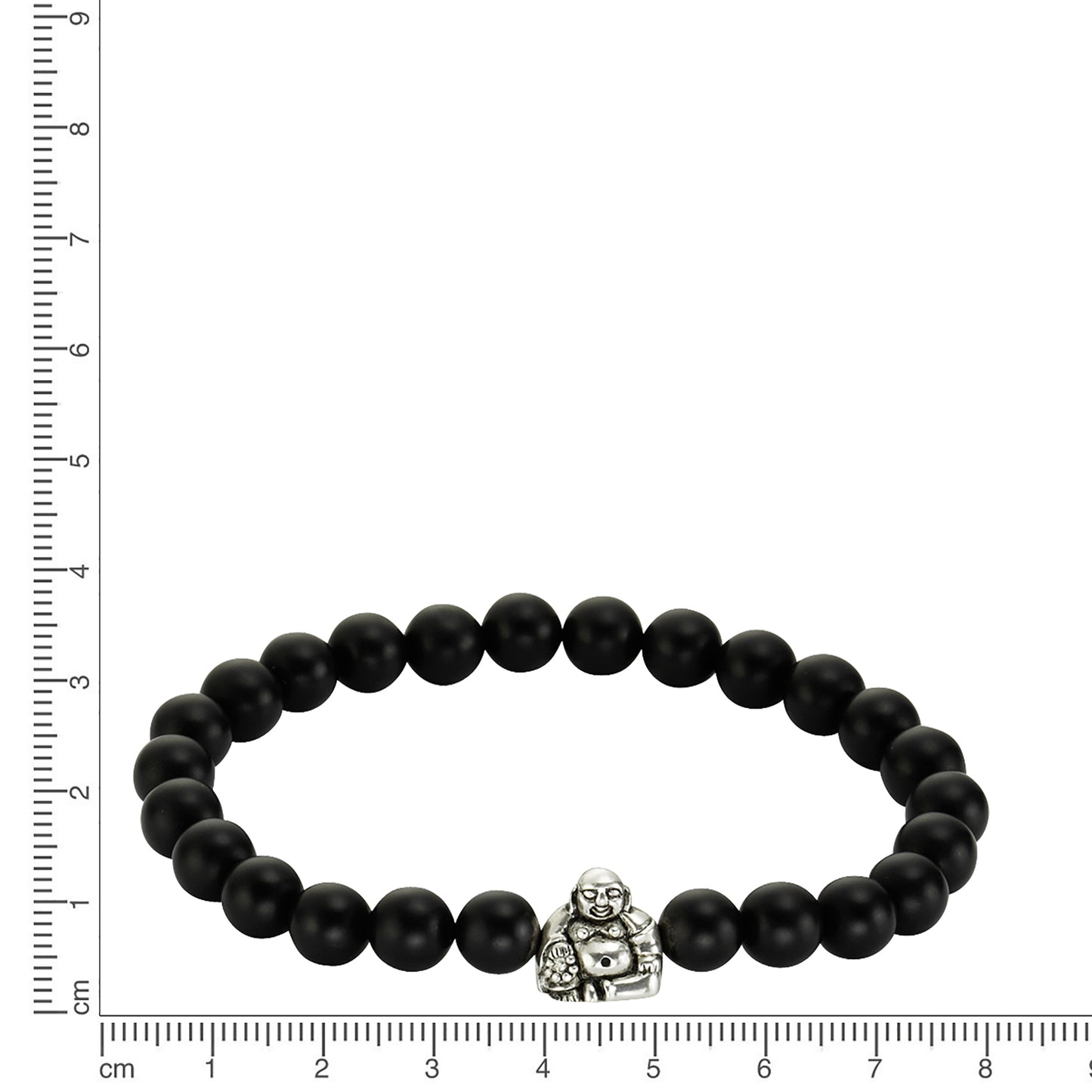 Armband Steinkette 925/- Sterling Silber oxydiert 18cm Achat